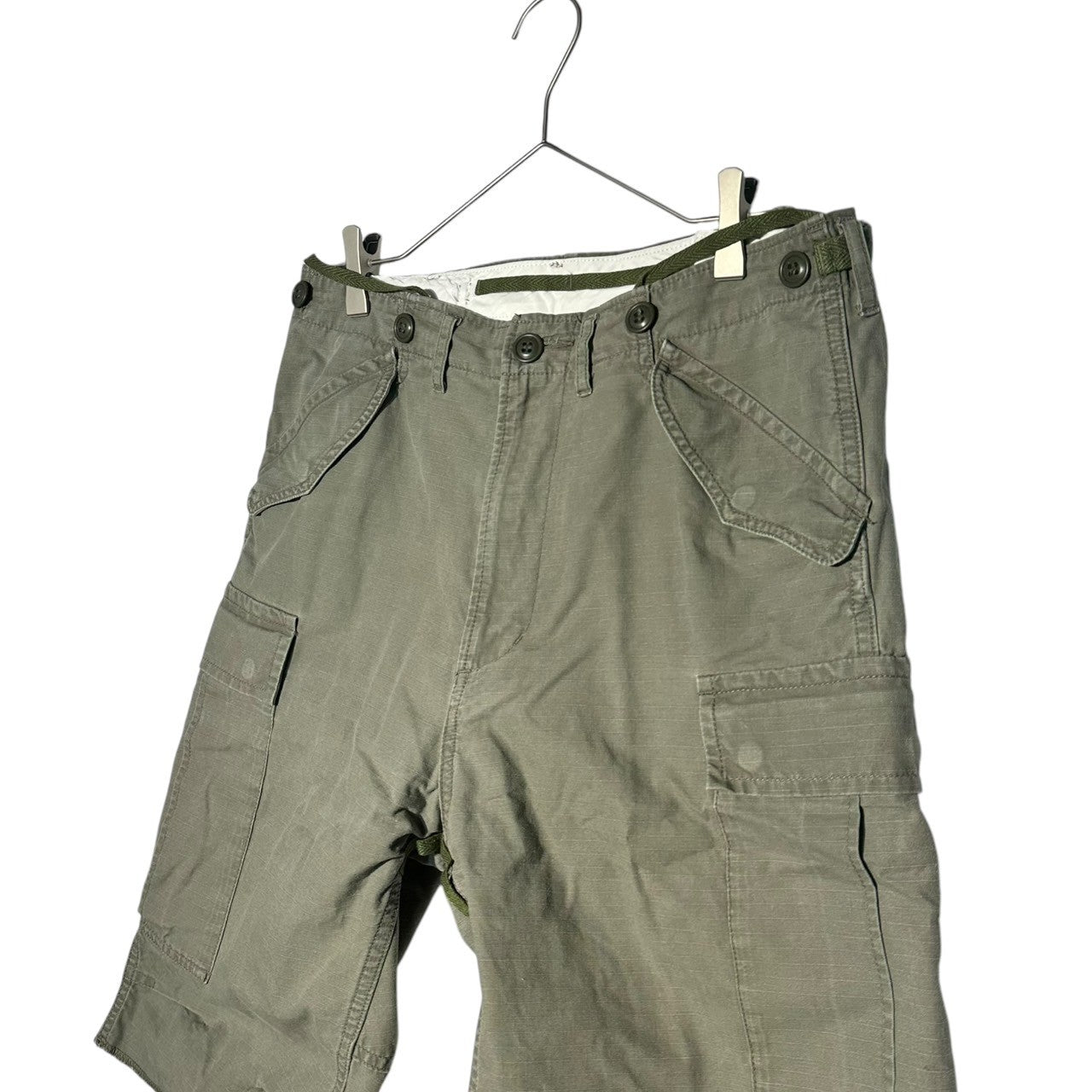 VISVIM(ビズビム/ヴィズヴィム) Ripstop cargo shorts リップストップ カーゴ ショーツ M カーキ ハーフ ショート パンツ