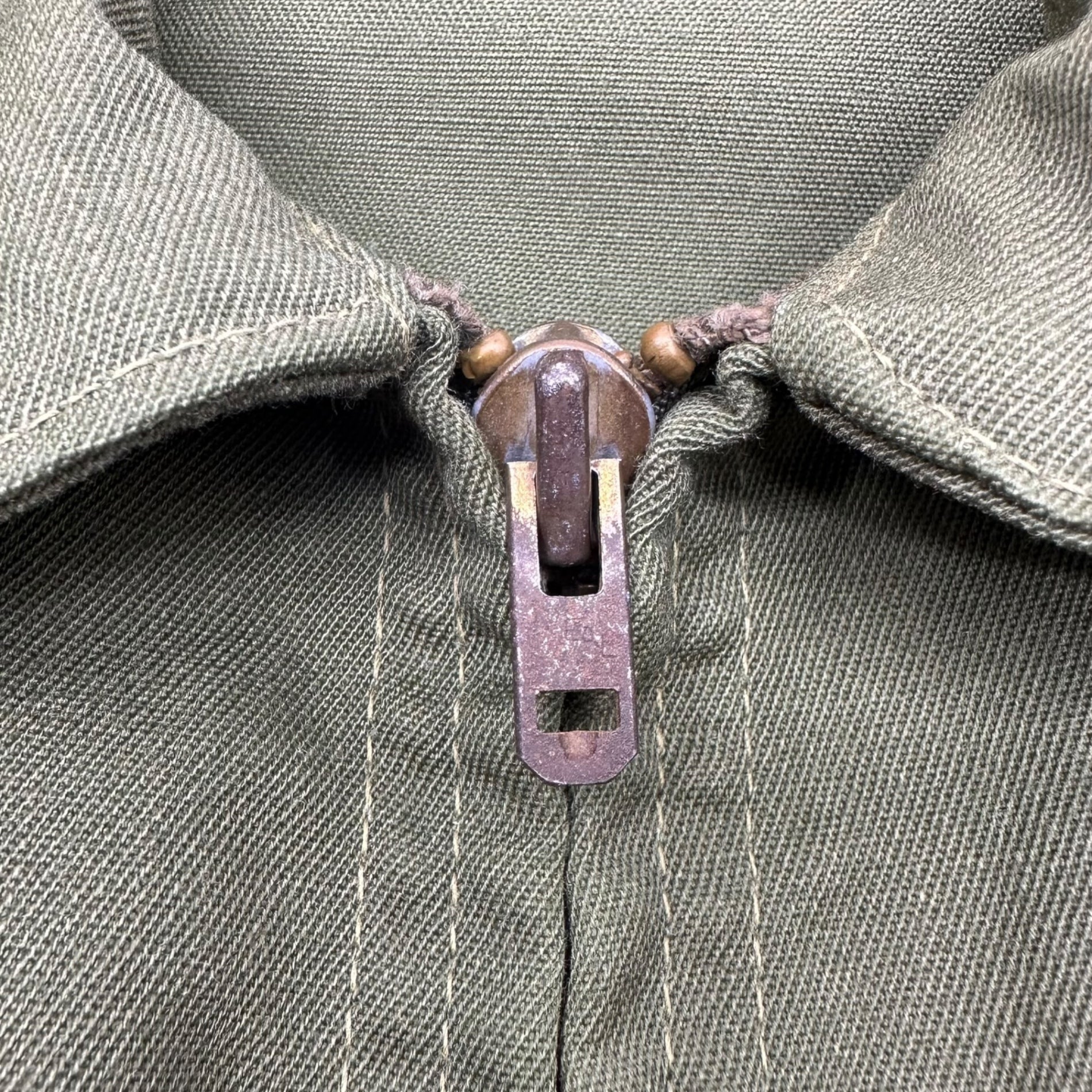 OSHKOSH(オシュコシュ) 70's ~ 80's USA made Military Jacket ミリタリー ジャケット 46R グリーン 70年代~80年代 IDEALジップ ブルゾン MCF - Faribaultワッペン