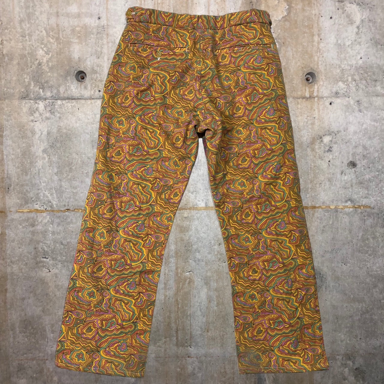 COMME des GARCONS HOMME PLUS EVER GREEN(コムデギャルソンオムプリュスエバーグリーン) 08SSサイケ期復刻パンツ PA-P203 S オレンジ×ピンク AD2007