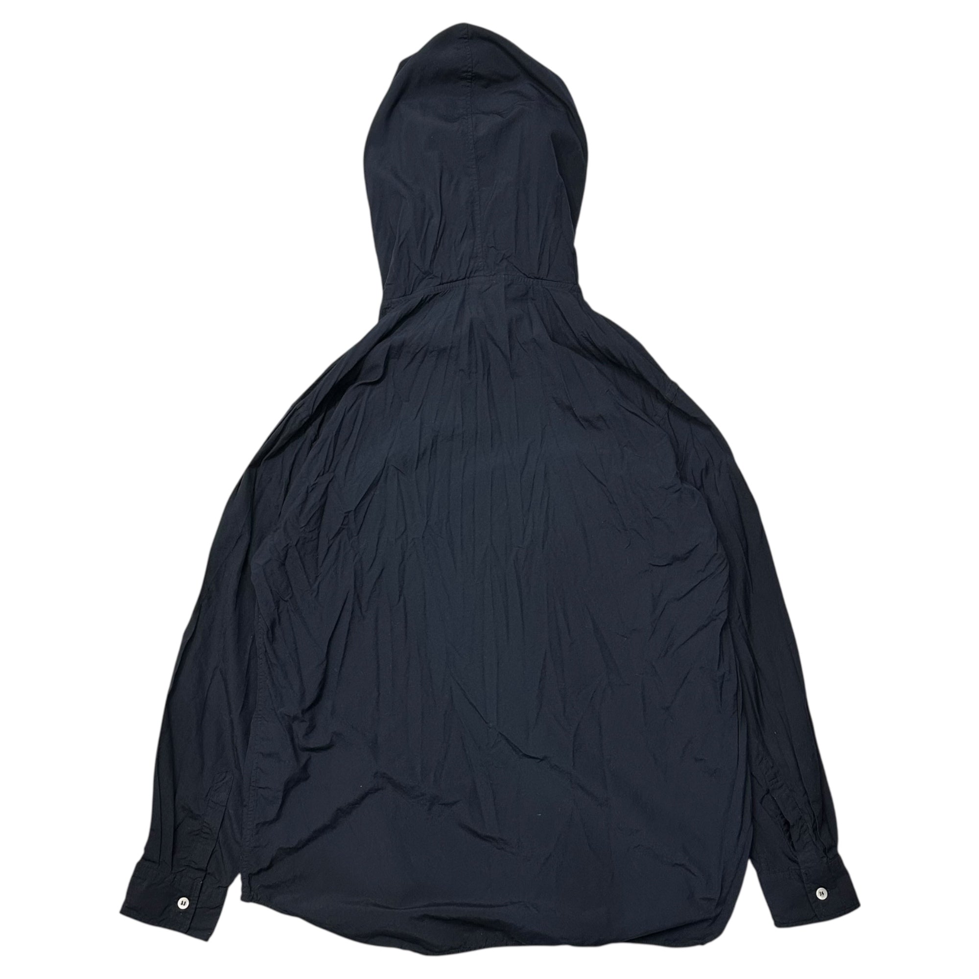 COMME des GARCONS HOMME DEUX(コムデギャルソンオムドゥ) 23SS Drawstring Hooded Pullover Shirt ドローコード フーデッド プルオーバー シャツ DK-B050 S ダークネイビー AD2022