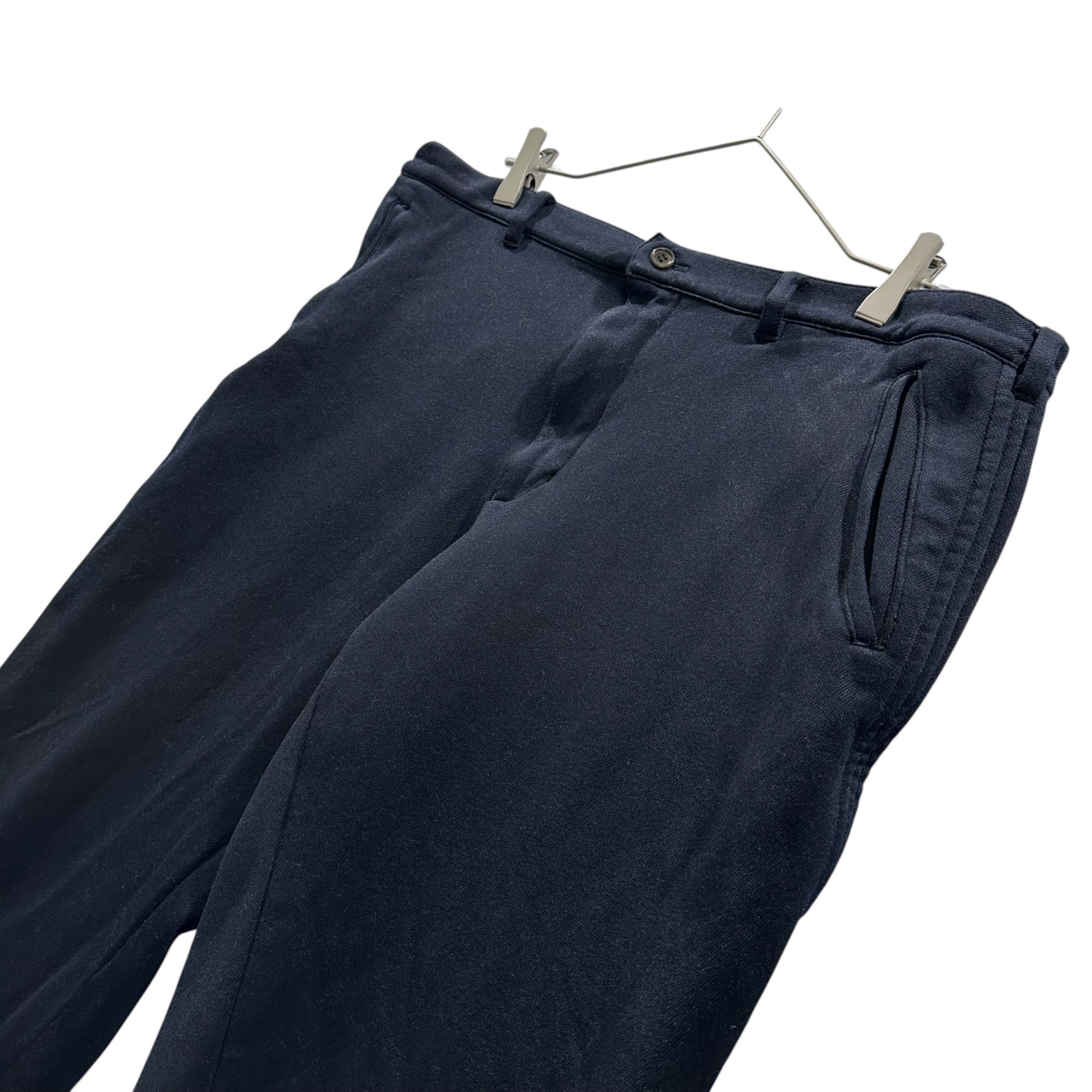 COMME des GARCONS HOMME(コムデギャルソンオム) 2010AW Polyester Full-Shrunk Side-Line Pants ポリエステル 縮絨 サイドライン パンツ HF-P021 L ネイビー AD2010 アーカイブ