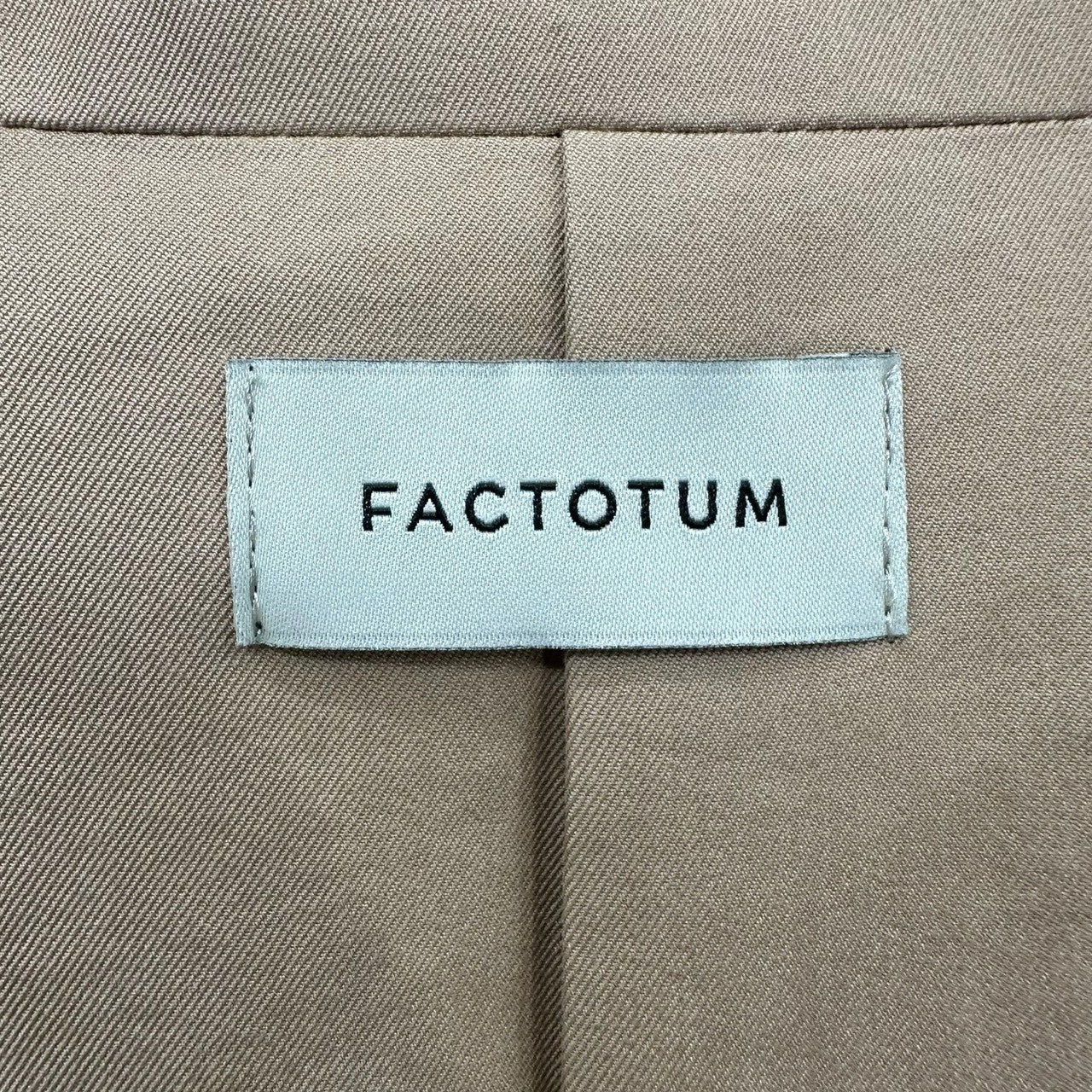 FACTOTUM(ファクトタム) Wool-like Barbary Nidom Finish Balmacan Coat ウールライクバーバリーニドム加工 バルマカンコート 01030636 44 ベージュ ロング トレンチ ステンカラー