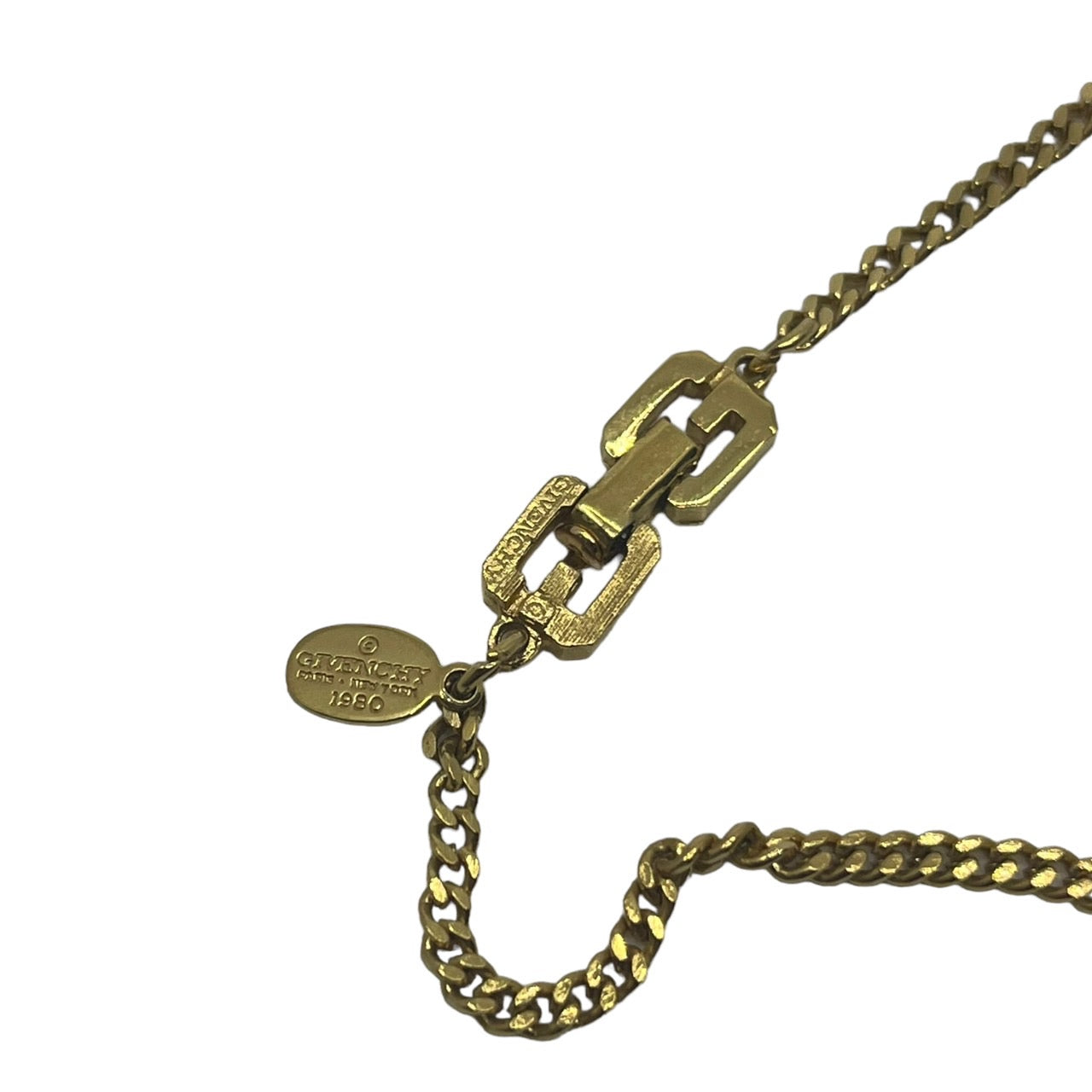 GIVENCHY(ジバンシィ) 80's G logo chain necklace ロゴ チェーン ネックレス1980刻印 ジバンシー
