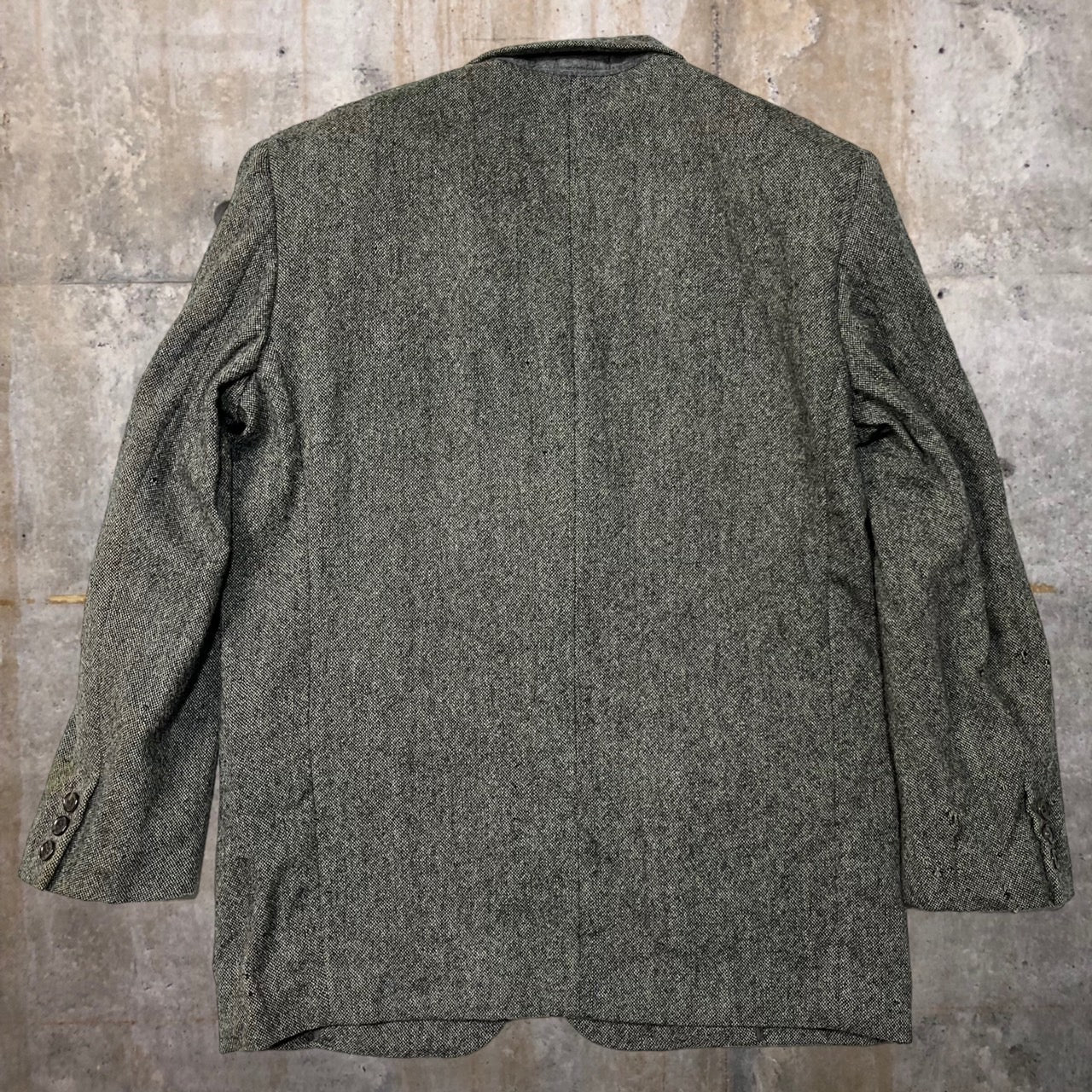 COMME des GARCONS HOMME(コムデギャルソンオム) 80'sウールテーラードジャケット HI-05017 S グレー インサイドアウト デカオム 川久保玲 本人期