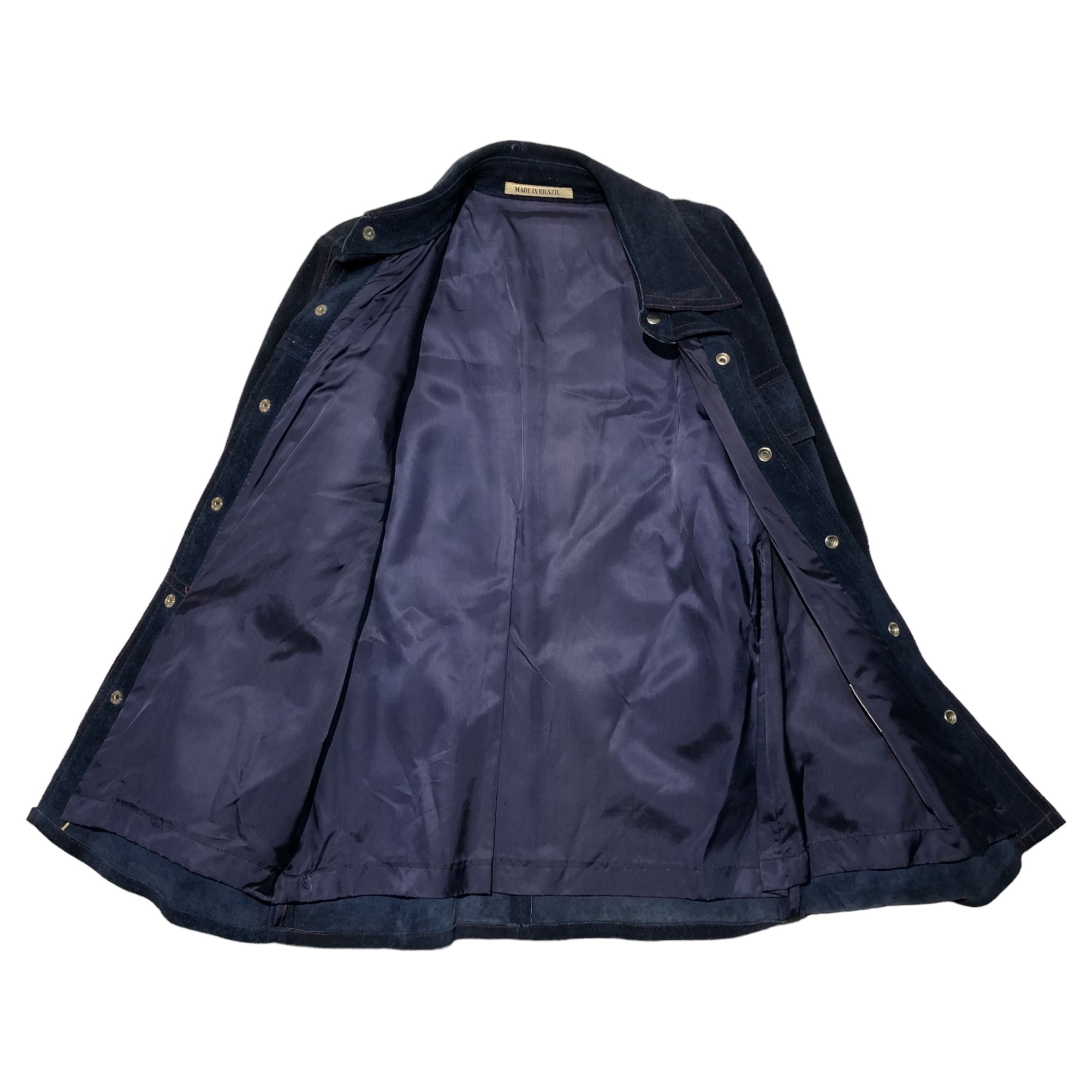 WILLIAM BARRY(ウィリアムバリー) 70's stitched suede jacket ステッチ スウェード ジャケット S ネイビー styled by william barry 70年代 ヴィンテージ シャツ