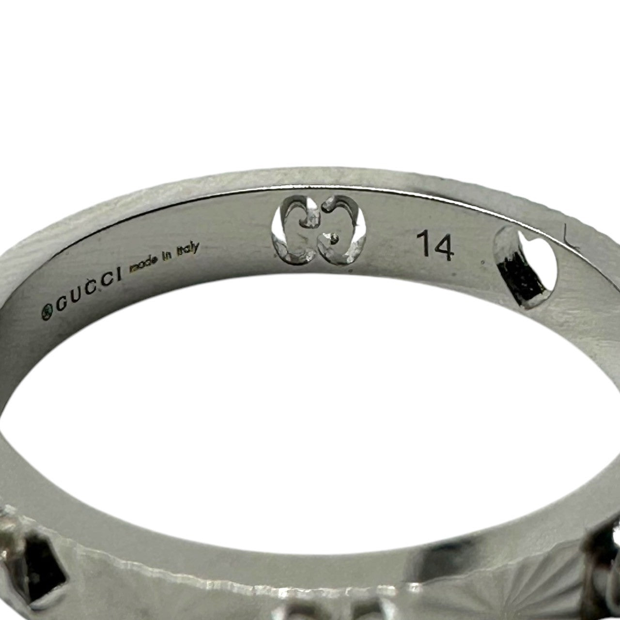 GUCCI(グッチ) K18 white gold icon ring K18 ホワイトゴールド アイコン リング 14号 ホワイトゴールド