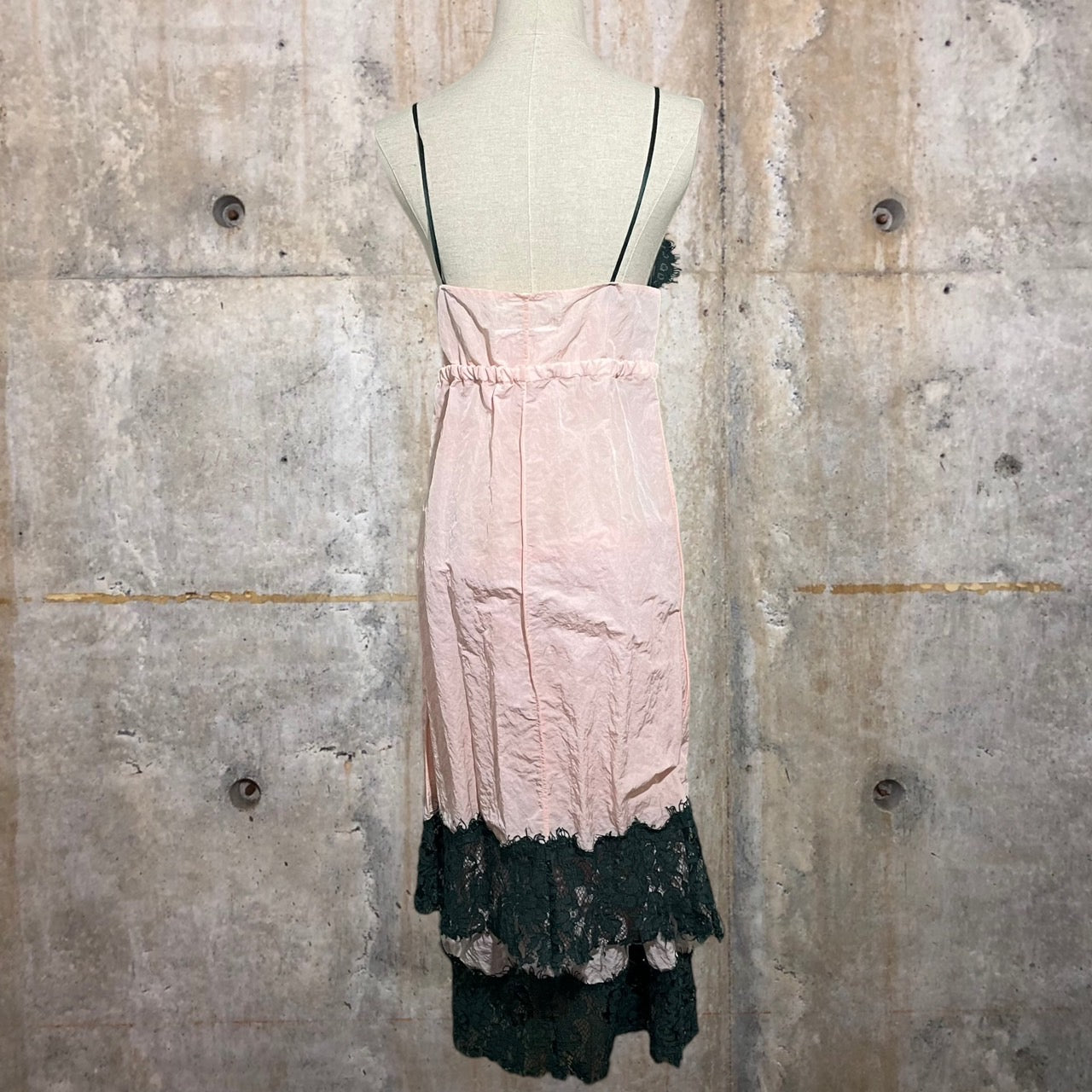 MM6(エムエムシックス) レースシワ加工キャミソールレイヤードセットアップ S32CT0875/S32MA0254 36(Sサイズ程度) ピンク