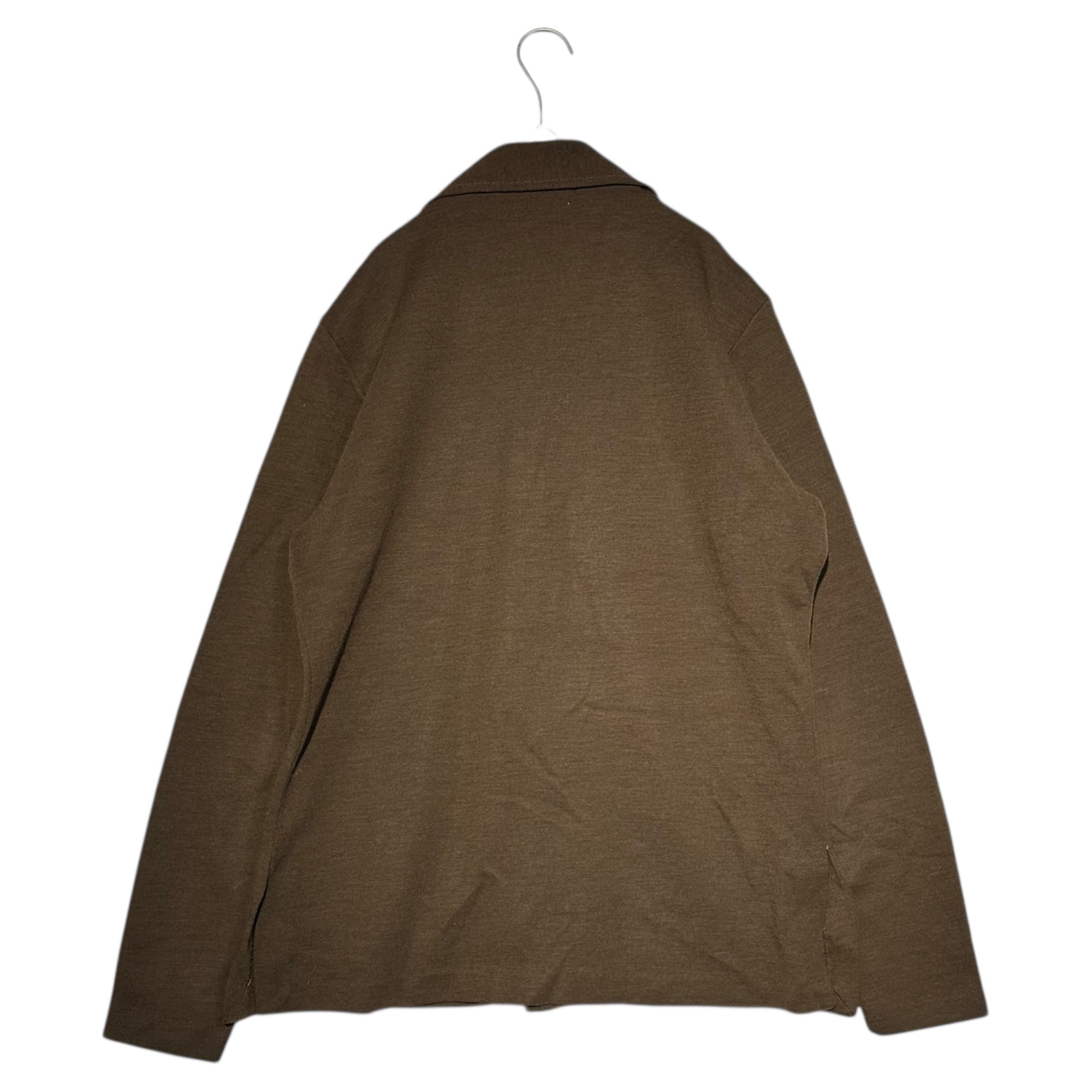 TUNDRA(ツンドラ) 70’s Suede-trim Knit Shirt Jacket スウェード 切替 ニット シャツ ジャケット M ブラウン 70年代 ヴィンテージ