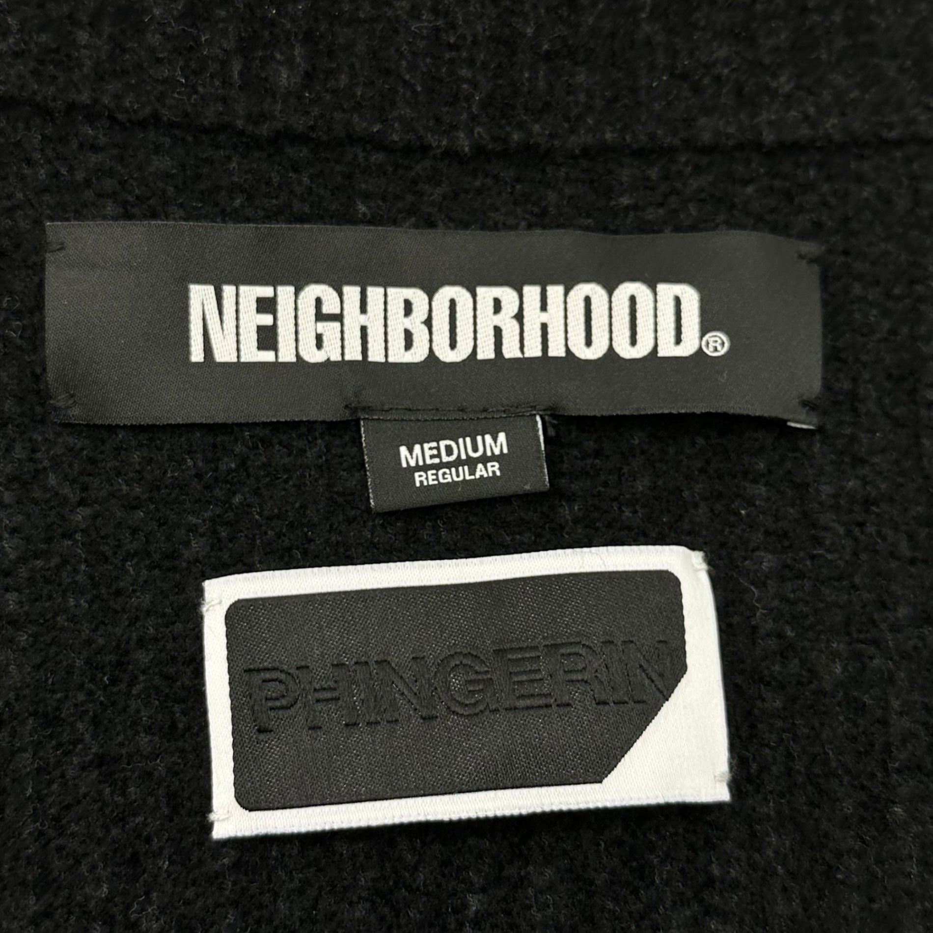 NEIGHBORHOOD(ネイバーフッド) 24AW × PHINGERIN PG1 SAVAGE KNIT フィンガリン サヴェージニット ジャケット PD-242-NH-KN-011 M ブラック×ホワイト
