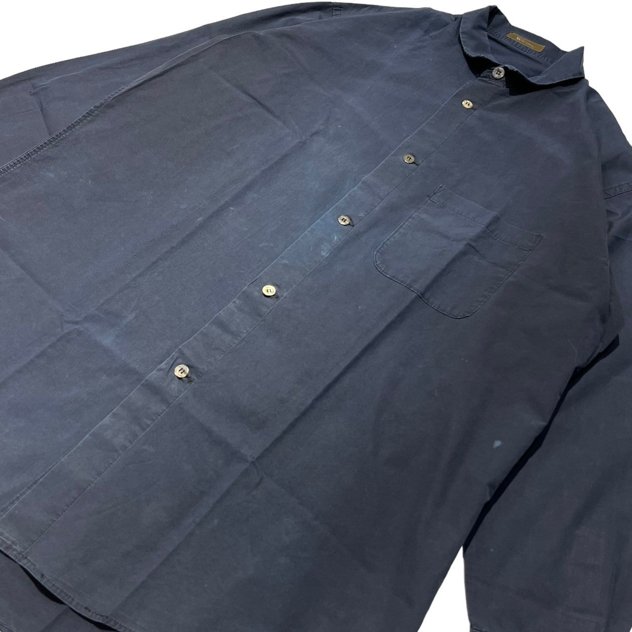 Y's for men(ワイズフォーメン) 90's oversized cotton shirt オーバーサイズ コットン シャツ MK-E09-001 表記無し(FREE) ネイビー 推定90年代初頭 ヴィンテージ アーカイブ 長袖