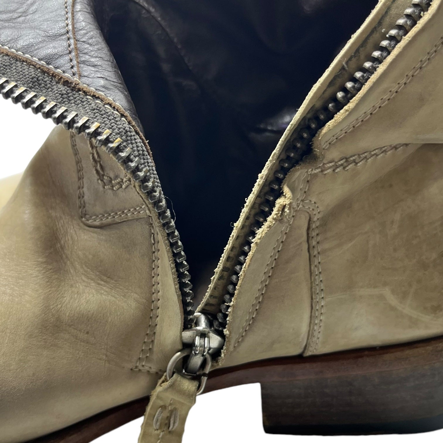 Dior HOMME(ディオールオム) 00's side zip pecos boots サイドジップ ペコス ブーツ クリスヴァンアッシュ期 8E BU 42(27.0cm程度) アイボリー