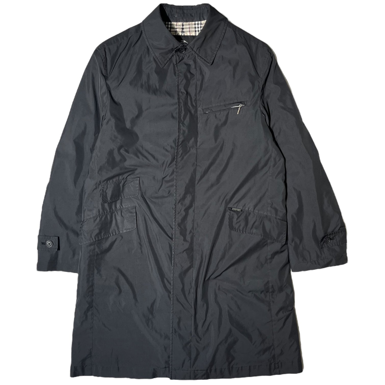 BURBERRY BLACK LABEL(バーバリーブラックレーベル) Burberry check lining polysten col