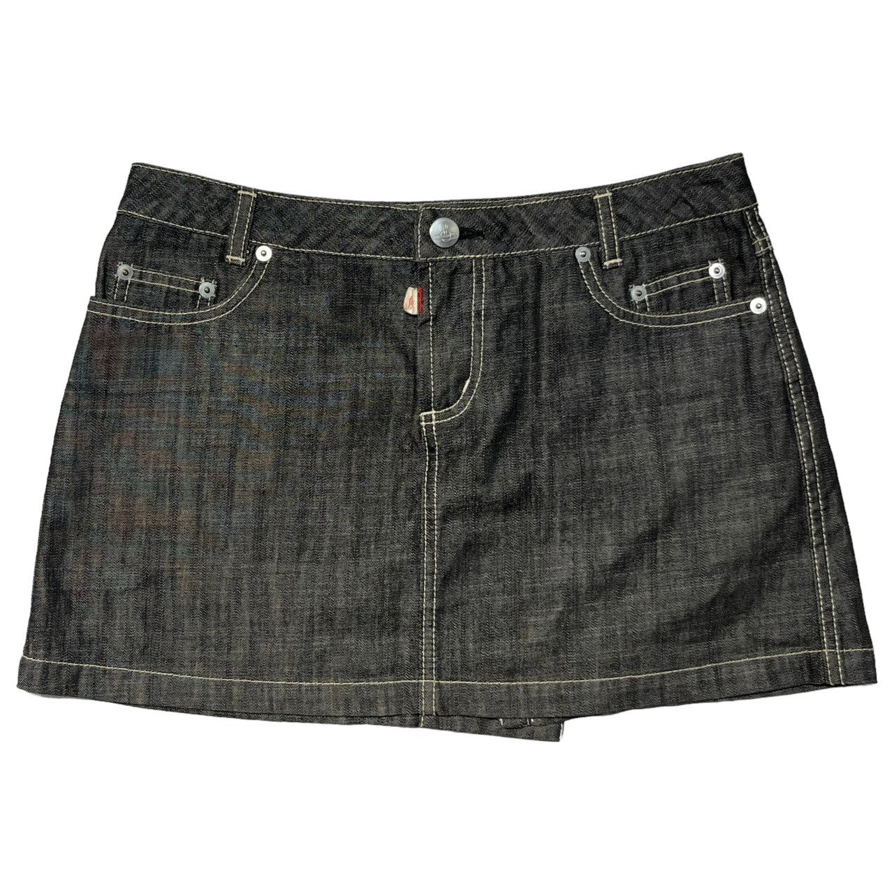 Vivienne Westwood RED LABEL(ヴィヴィアンウエストウッドレッドレーベル) 00's Orbro logo zip denim mini skirt オーブ ロゴ ジップ デニム ミニ スカート 357-01-23005 3(L程度) インディゴ Y2K