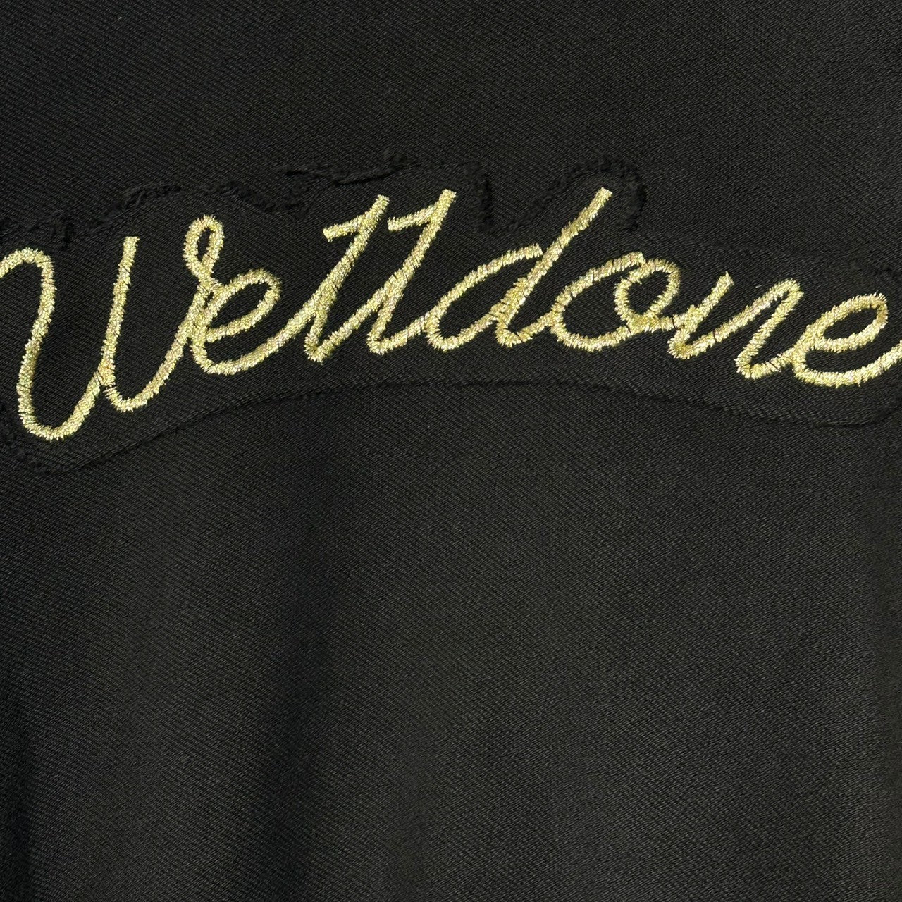 WELLDONE(ウェルダン) Logo Embroidery Crewneck Sweatshirt ロゴ 刺繍 クルーネック スウェット S ブラック