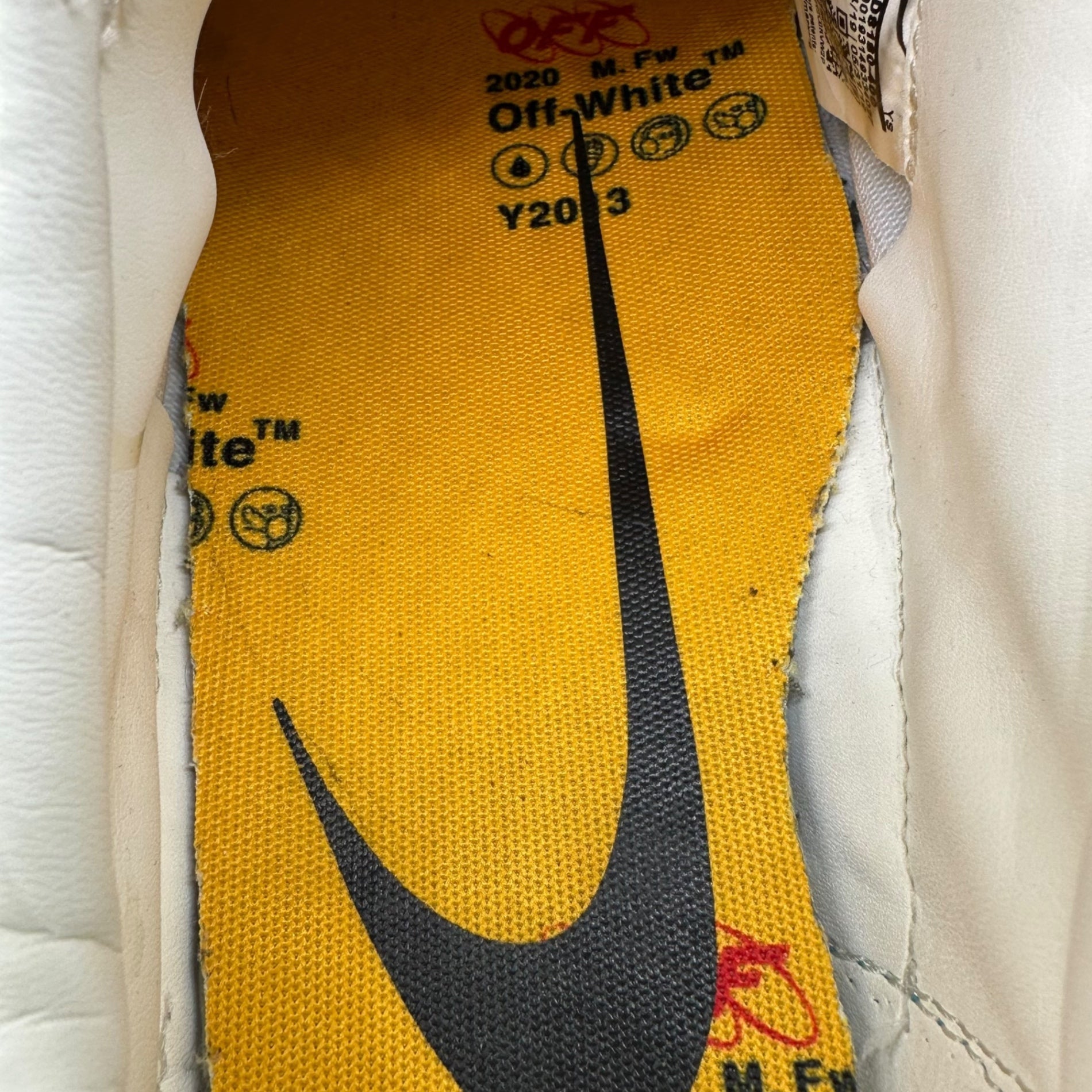 NIKE×Off-White (ナイキ×オフホワイト) Women's Waffle Racer "Vivid Sky" ワッフル レーサー CD8180-400 28.5cm ブルー×グリーン ローカット スニーカー