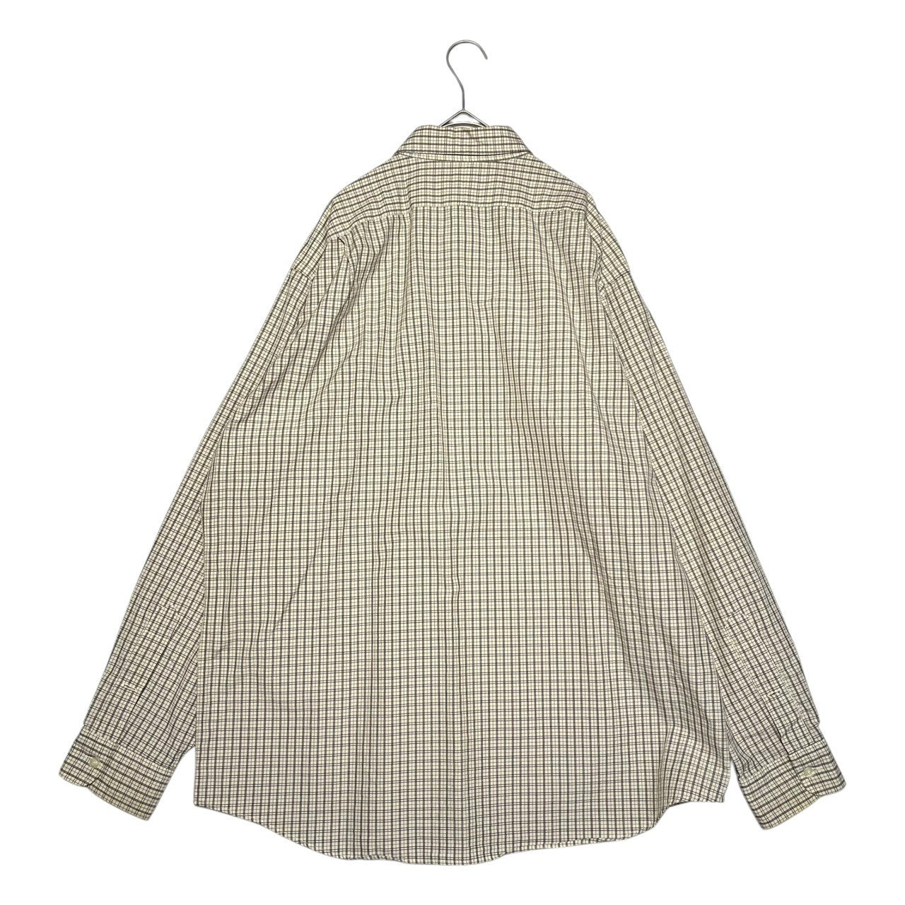 POLO RALPH LAUREN(ポロラルフローレン) 90's "JEROME" oversized check shirt オーバーサイズ チェック シャツ L ベージュ 90年代