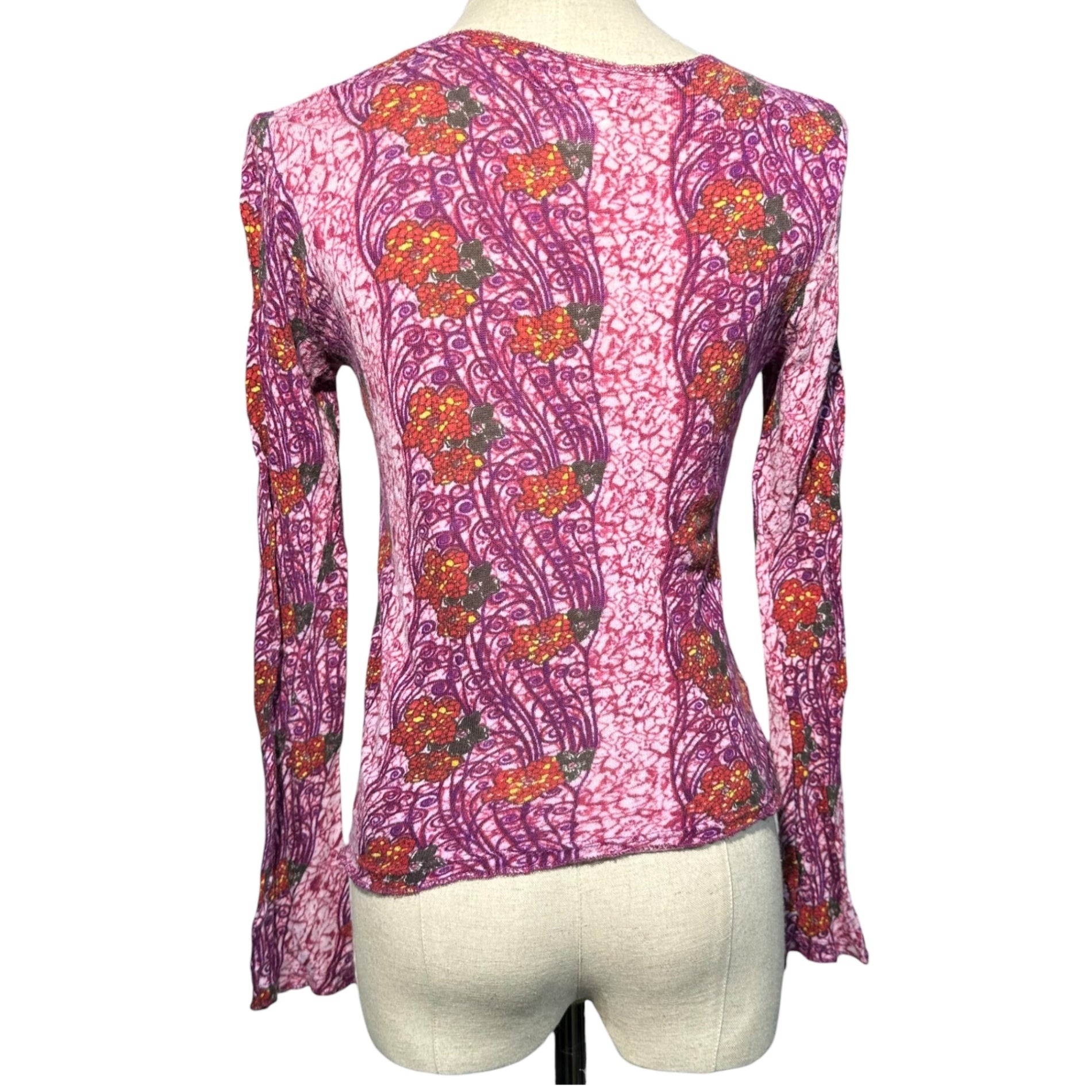 Y's(ワイズ) Transformable Floral Print Cardigan 変形 花柄 カーディガン 3 パープル