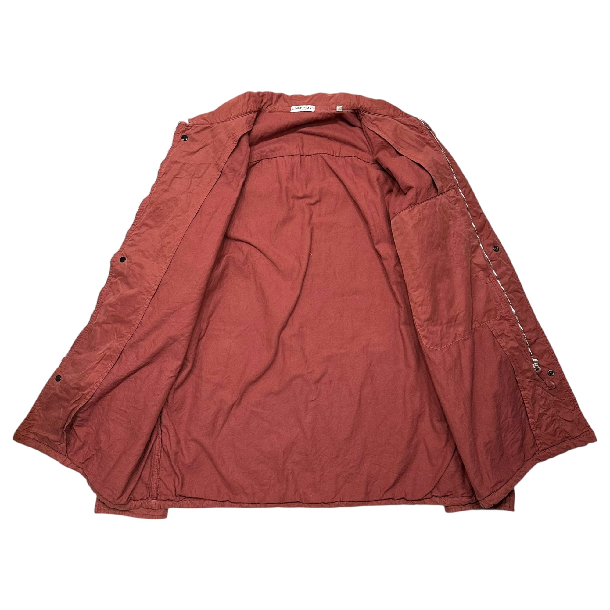 STONE ISLAND(ストーンアイランド) 06AW Garment-dyed C/N Zip-Up Jacket ガーメントダイ コットン ナイロン ジップアップ ジャケット 4515A04/92 XL レッド ブルゾン 00’s アーカイブ
