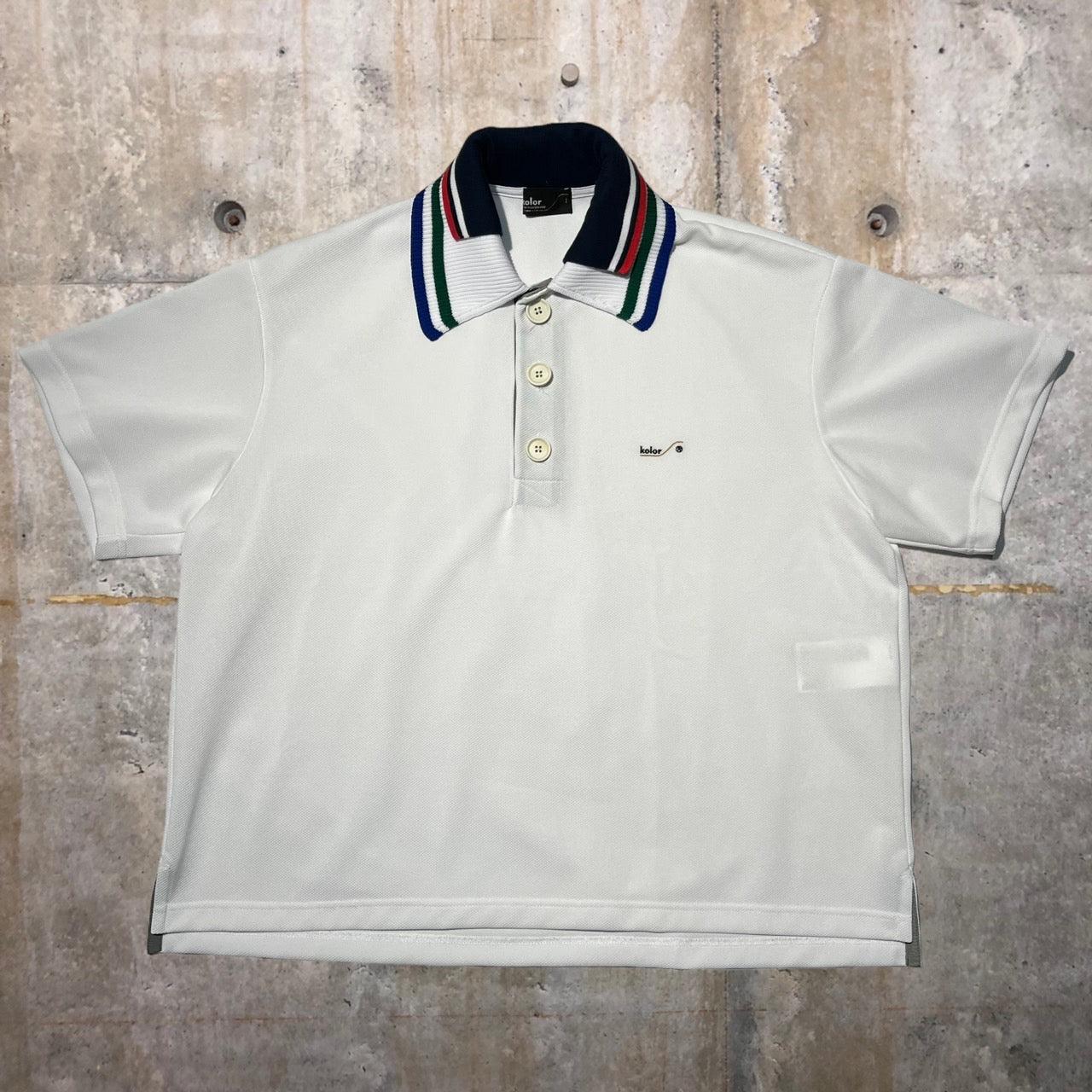 kolor(カラー) ドッキング Pe鹿の子ポロシャツ/半袖 オーバーサイズ ポロシャツ 22SCM-T03202 1(Sサイズ程度) ホワイト