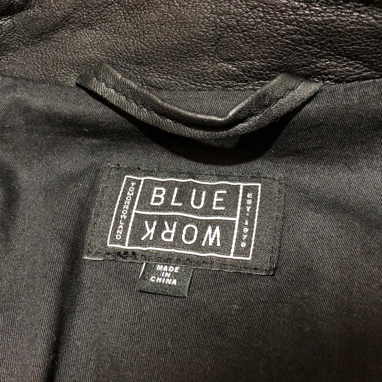 BLUE WORK(ブルーワーク) ラムレザーダブルライダースジャケット 54-08-54-08103 L ブラック