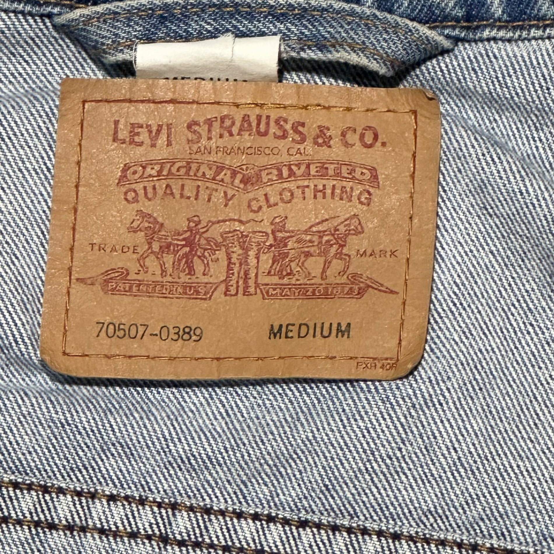 Levi's(リーバイス) 90's 70507 USA made Denim Trucker Jacket デニム トラッカー ジャケット 70507-0389 M ライトインディゴ USA製 ヴィンテージ 古着