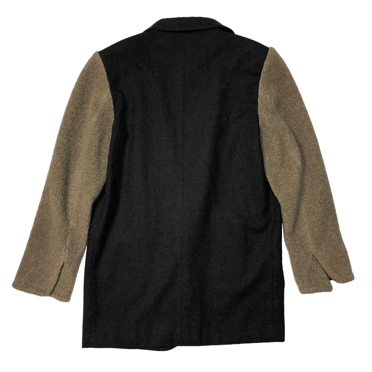 oaks by FERRE(オークスバイフェレ) 90'sボアスリーブウールジャケット 42(L~XL程度) グレー×ベージュ MADE IN ITALY