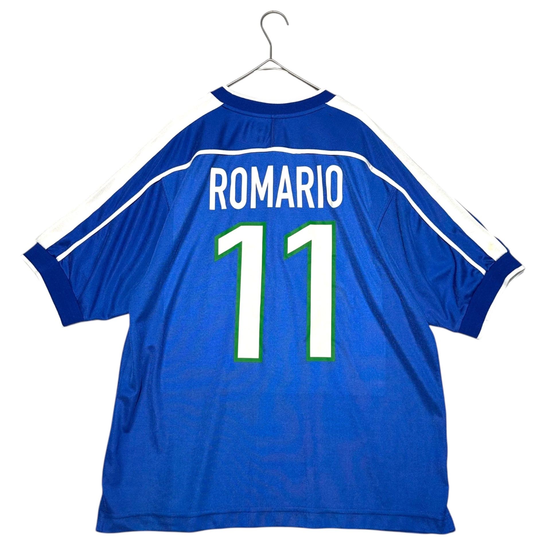 NIKE(ナイキ) 1998 world cup ”BRASIL” away uniform ワールドカップ ブラジル代表 アウェイ ユニフォーム U98-PRX L ブルー ゲームシャツ Tシャツ 90年代 90's