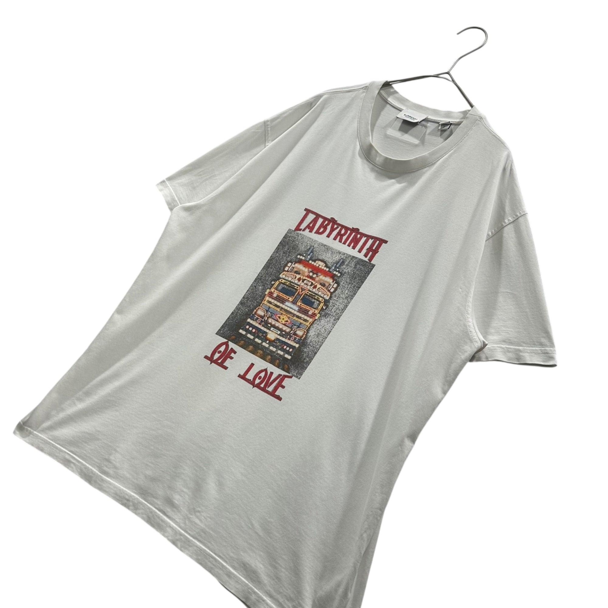 BURBERRY(バーバリー) 2020AW Labyrinth of Love T-shirt ラビリンス オブ ラブ グラフィック プリント Tシャツ 4565680 S ホワイト