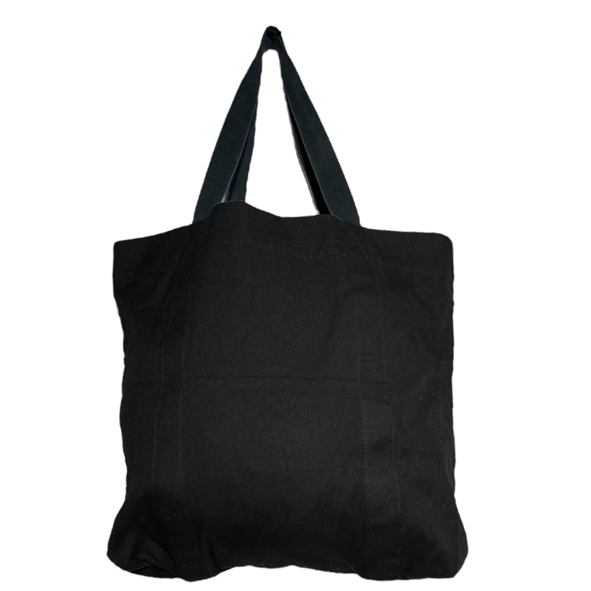 YOHJI YAMAMOTO(ヨウジヤマモト) Campus cotton tote bag キャンバス コットン ロゴ トート バッグ ブラック