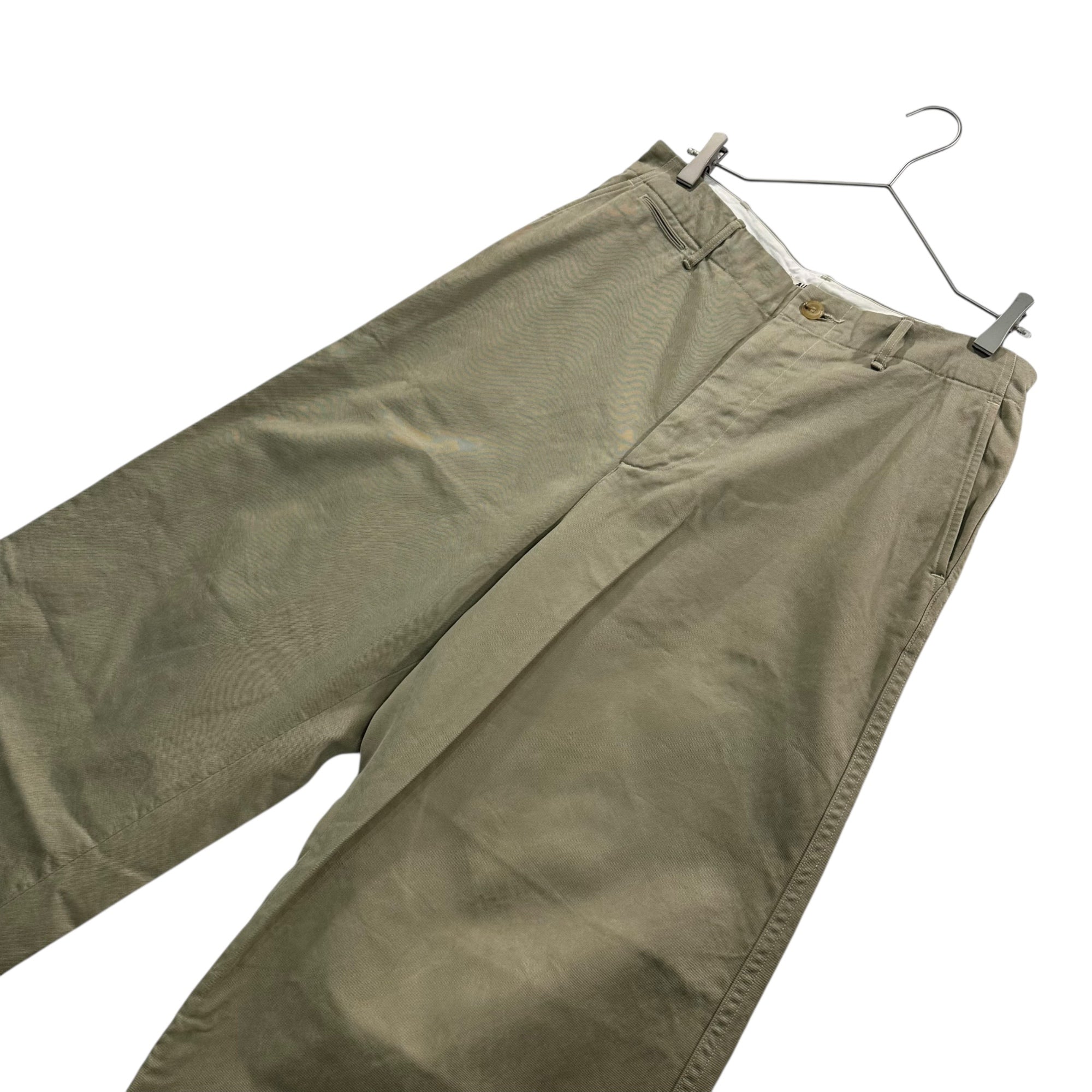 AURALEE(オーラリー) WASHED FINX CHINO WIDE PANTS ウォッシュド フィンクス チノ ワイド パンツ A8AP01CN 4 ベージュ
