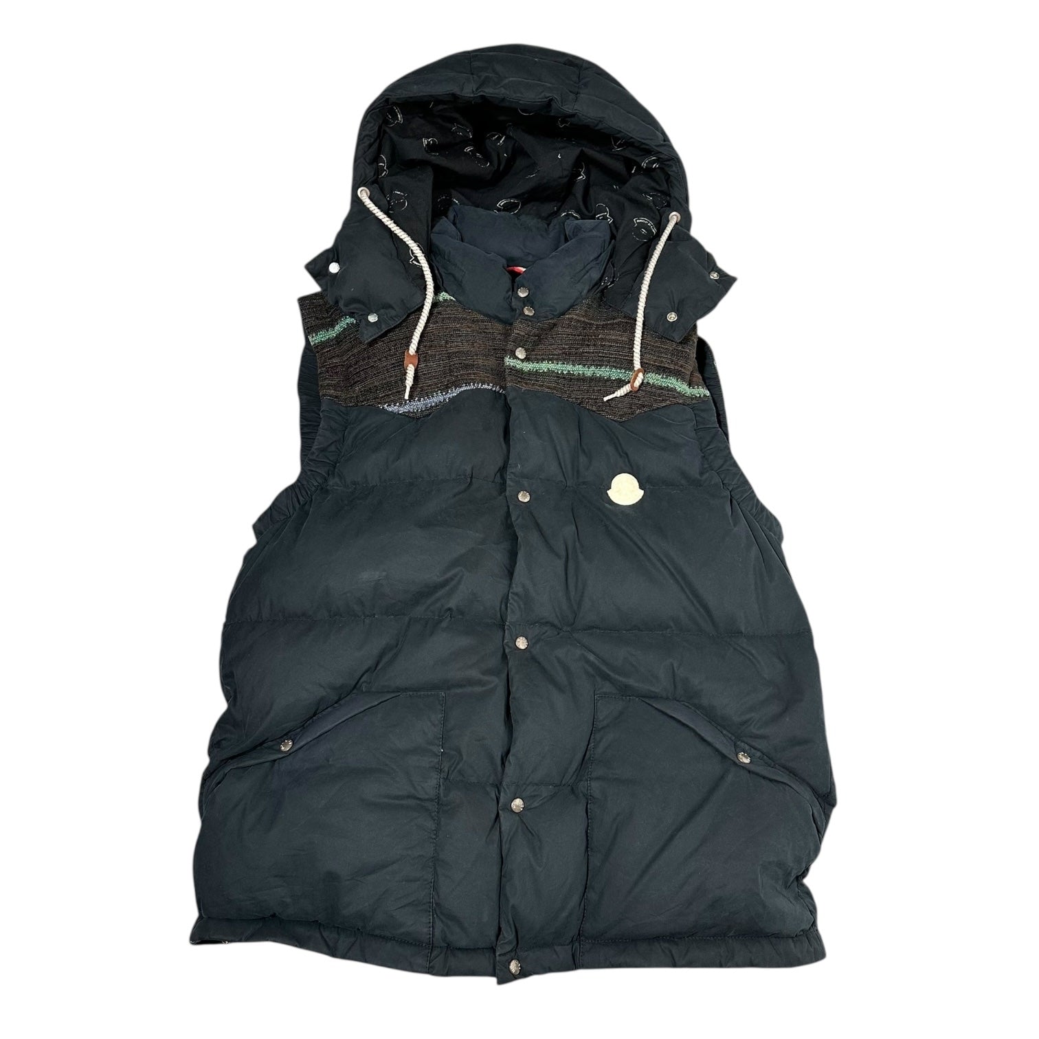 MONCLER(モンクレール) 11AW ×visvim MONCLER V GYANTSE ヴィズヴィム ビズビム ギャンツェ ヨーク切替 ダウンベスト 112-09V-43311-05 4 ダークネイビー