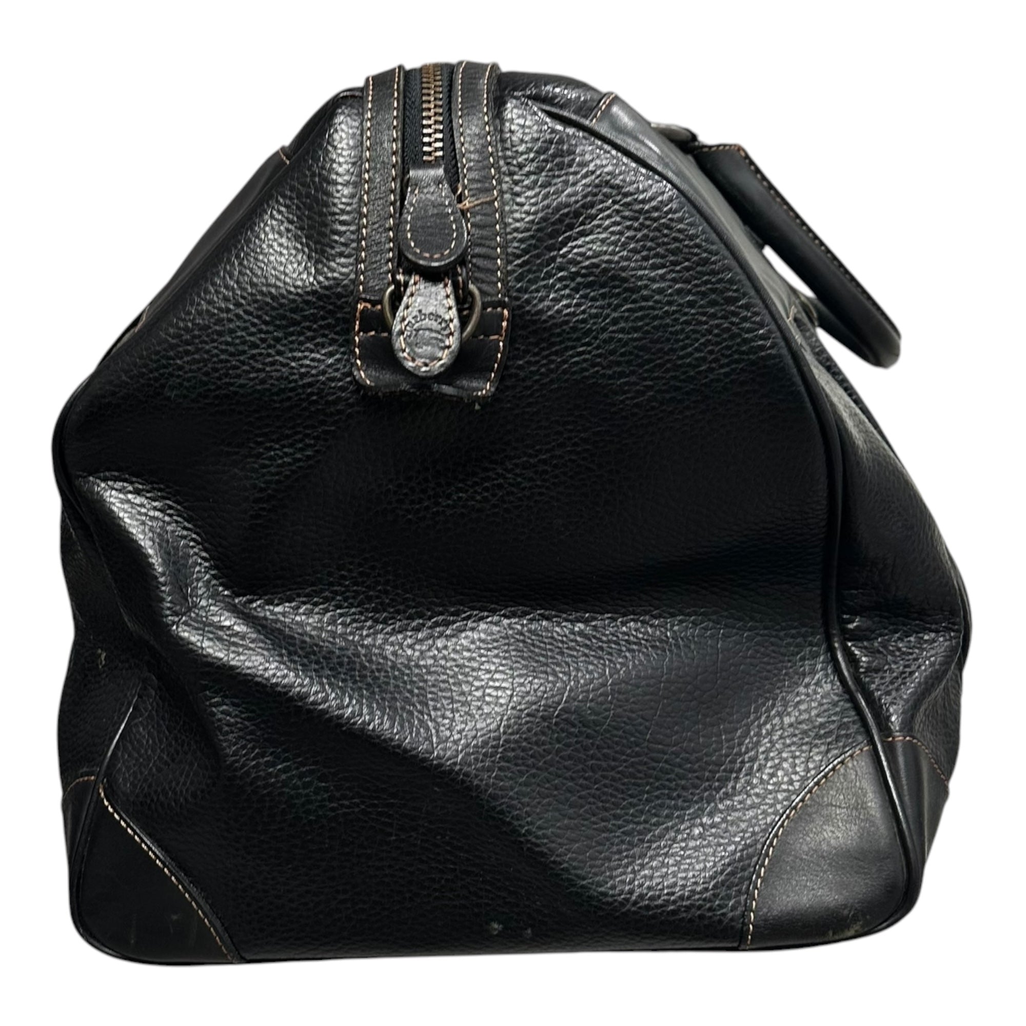 Burberry’s(バーバリーズ) Nova Check Lining Boston Bag ノヴァチェック ライニング ボストンバッグ ブラック 旅行鞄