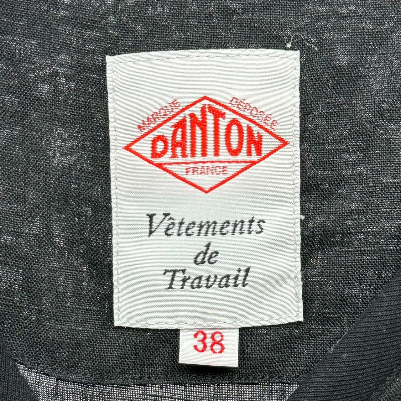 DANTON(ダントン) Broadcloth V-Neck Shirt Cardigan ブロードクロス Vネック シャツカーディガン DT-A0125 38(L) ブラック