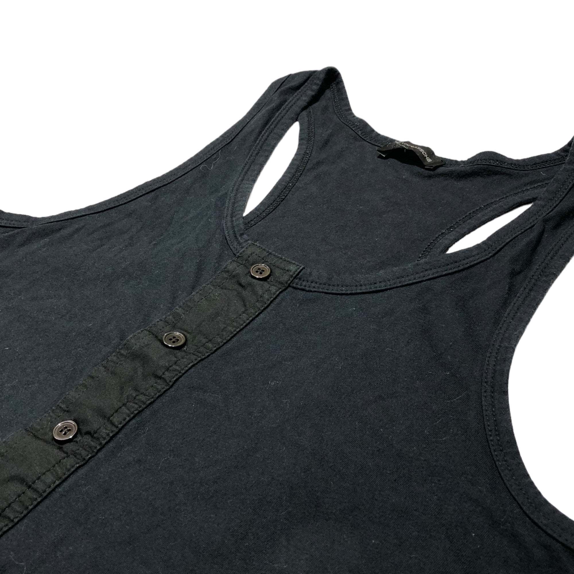 KRIS VAN ASSCHE(クリスヴァンアッシュ) 00's ヘンリーネックタンクトップ S ブラック