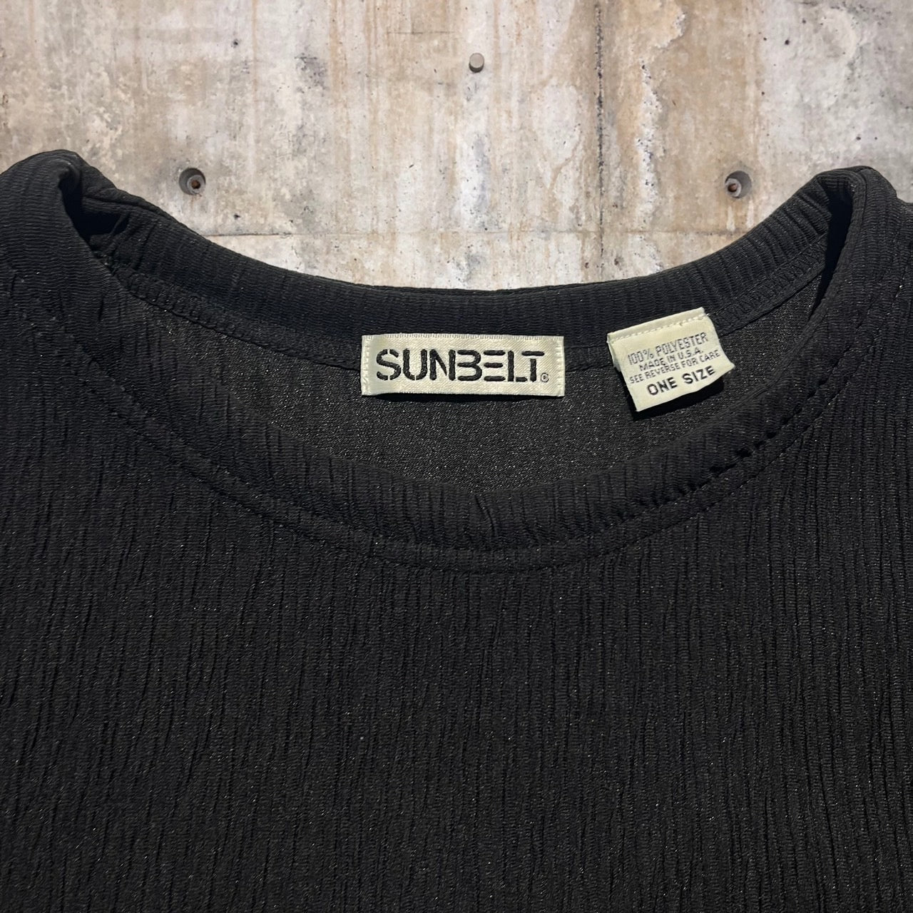 VINTAGE(ヴィンテージ) 90's S/Sプリーツプルオーバー ONE SIZE ブラック USA製