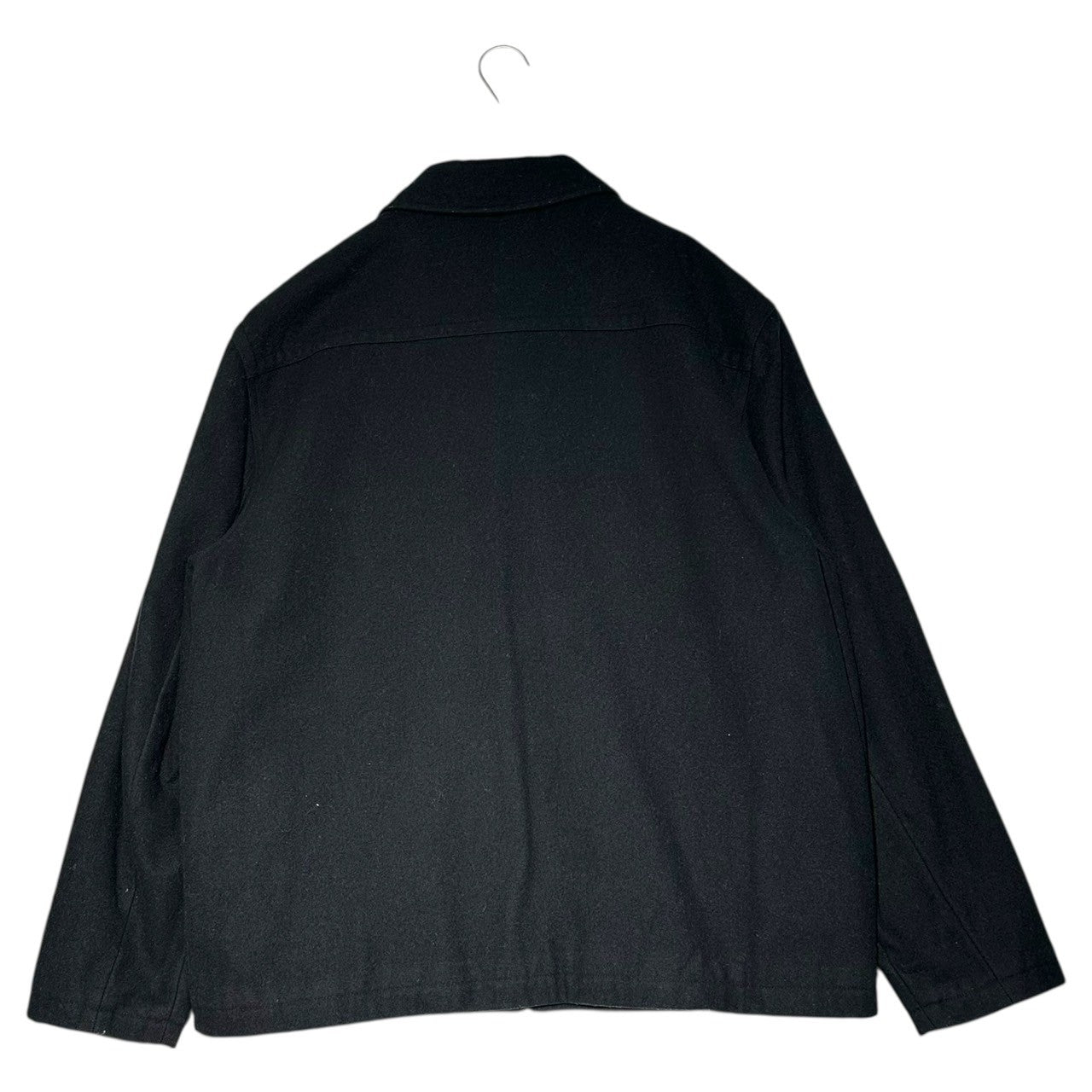OLD GAP(ギャップ) 00's Wool Melton ZIP UP Blouson ウール メルトン ジップアップ ブルゾン L ブラック キルティング トラッカー ジャケット