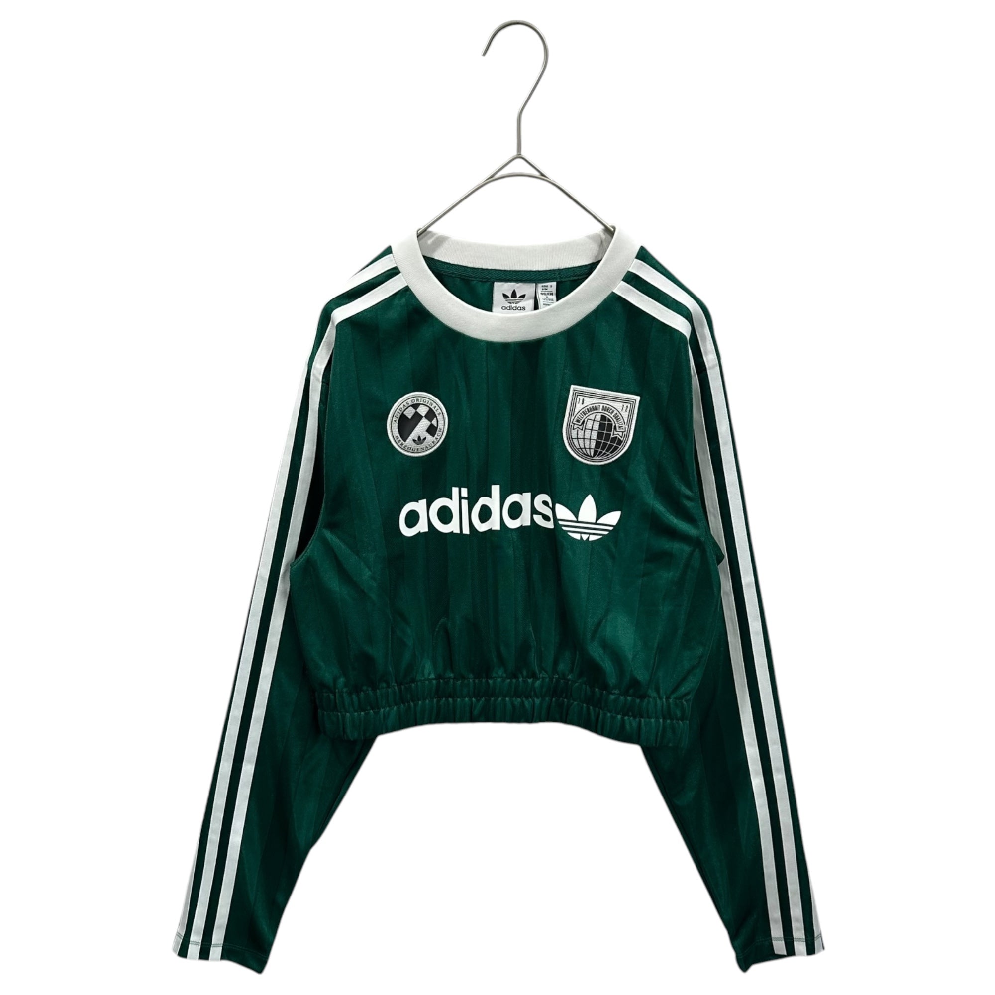 adidas(アディダス) W SOCCER LS CROP 短丈 長袖 サッカー ゲーム シャツ L グリーン Tシャツ