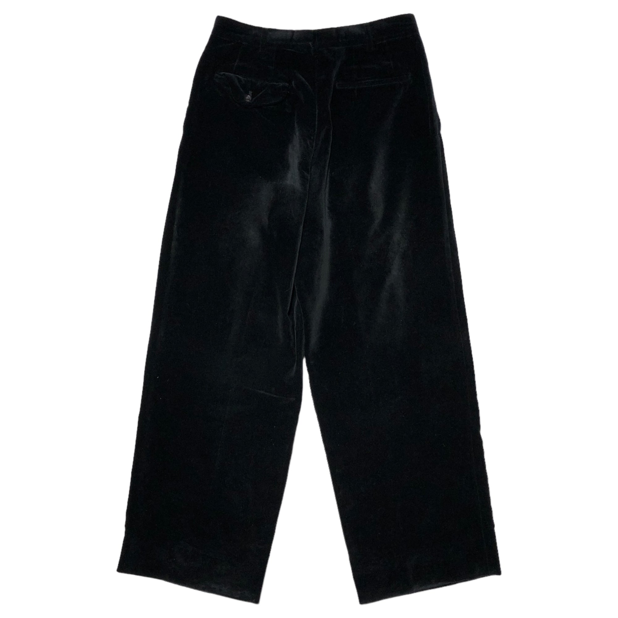 COMME des GARCONS HOMME PLUS(コムデギャルソンオムプリュス) 88AW Archive velor double set-up suit アーカイブ ベロア ダブル セットアップ スーツ PJ-05056M M ブラック 80's 80年代 テーラード ワイド パンツ スラックス 本人期