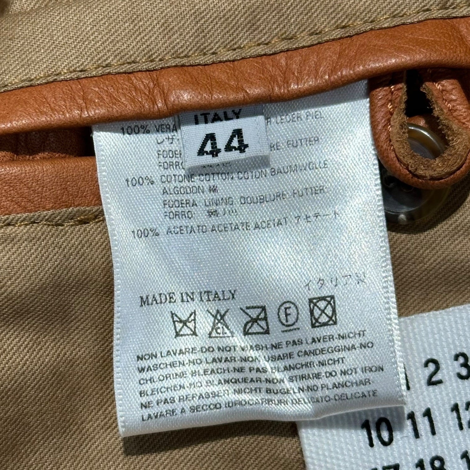 Maison Martin Margiela(メゾン マルタンマルジェラ) 08SS KOKONOE 5ZIP RIDERS JACKET ここのえ期 八の字 レザー ライダース ジャケット 28AM006 44(XS程度) キャメルブラウン 本人期 タグ付き