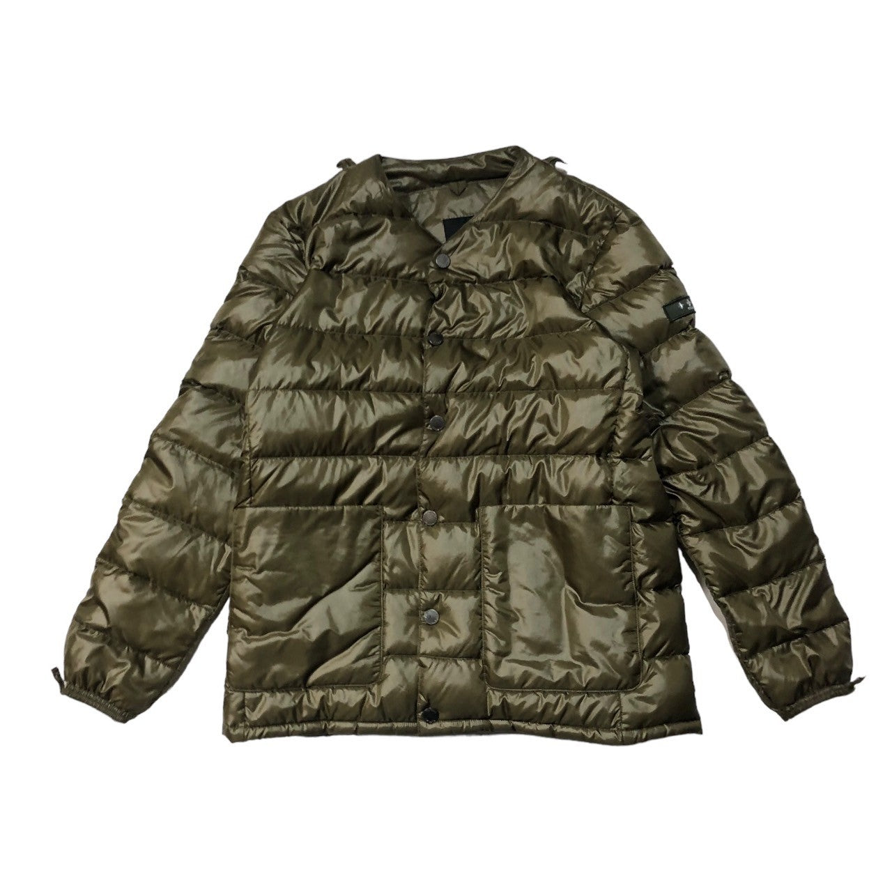 TATRAS(タトラス) 18AW MONTE liner mod coat ラクーンファー ダウン ライナー 付き ナイロン モッズ コート ミリタリー ロゴ MTK18A473 03(L程度) カーキ グリーン系 Rライン