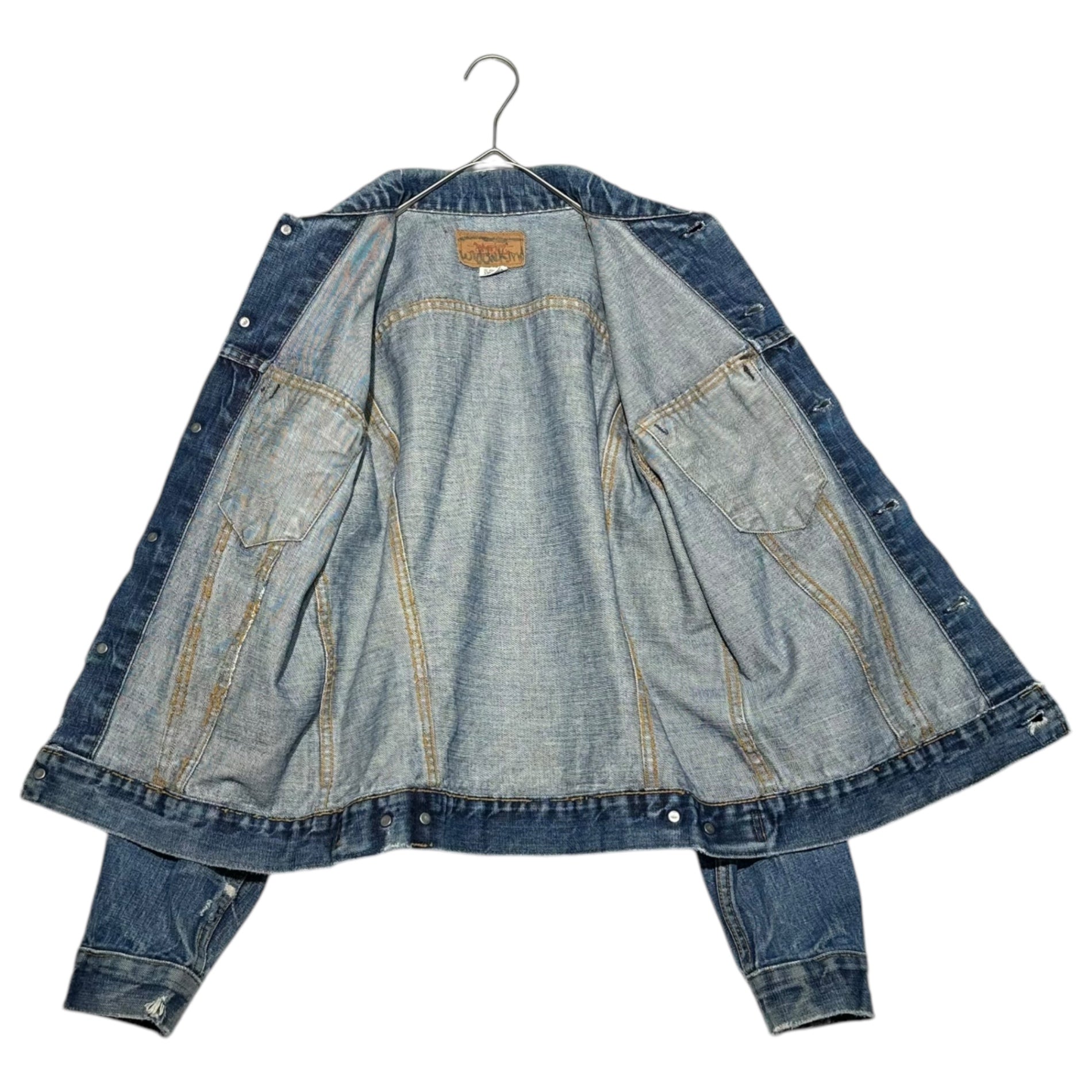 Levi's(リーバイス) 60's~70's 70505 BIG E vintage denim trucker jacket ヴィンテージ デニム トラッカー ジャケット 70505 表記無し(L程度) インディゴ 68~71年製造 古着 ボタン裏52 4th