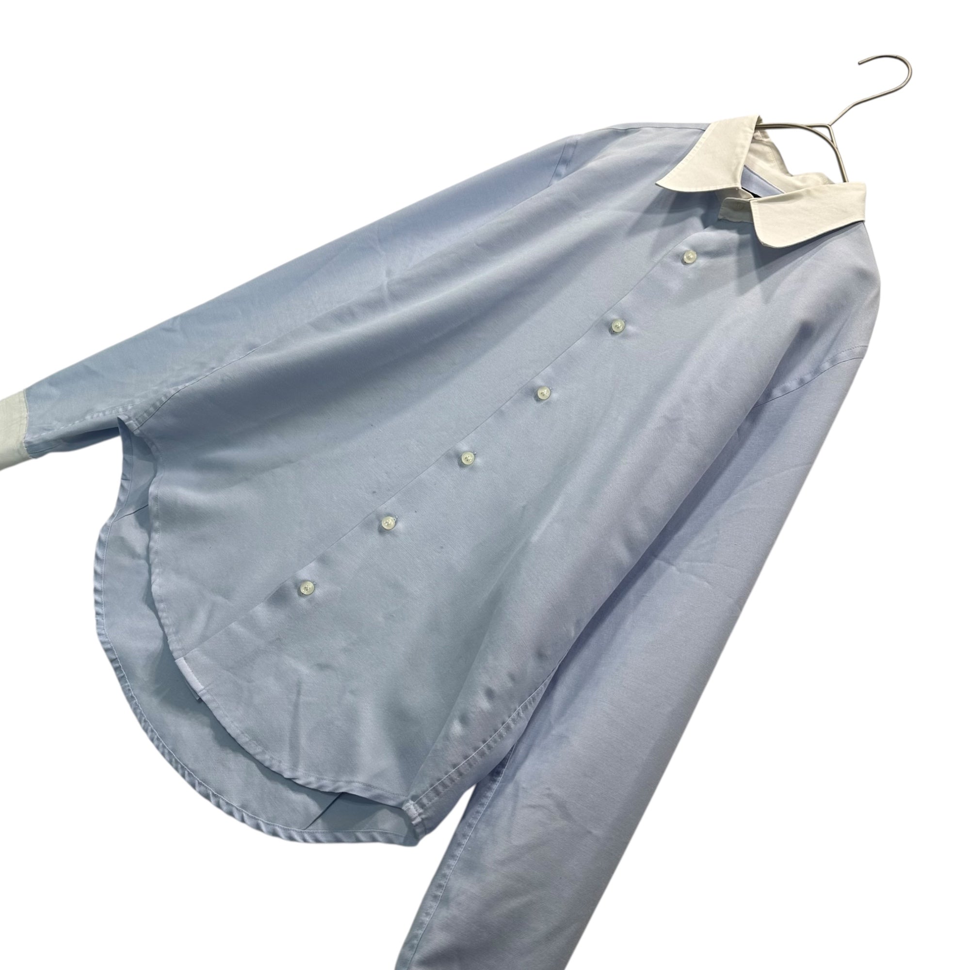 Maison Martin Margiela×10 corso como(メゾンマルタンマルジェラ×ディエチコルソコモ) 00's Archive Cleric Shirt アーカイブ クレリック シャツ 1 スカイブルー×ホワイト コラボ