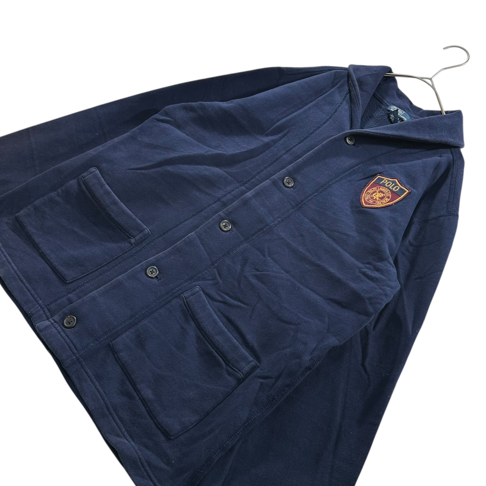 POLO RALPH LAUREN(ポロラルフローレン) Emblem Shawl-Collar Sweatshirt Cardigan エンブレム ショールカラー スウェット カーディガン (18-20)XL(メンズSM程度) ネイビー