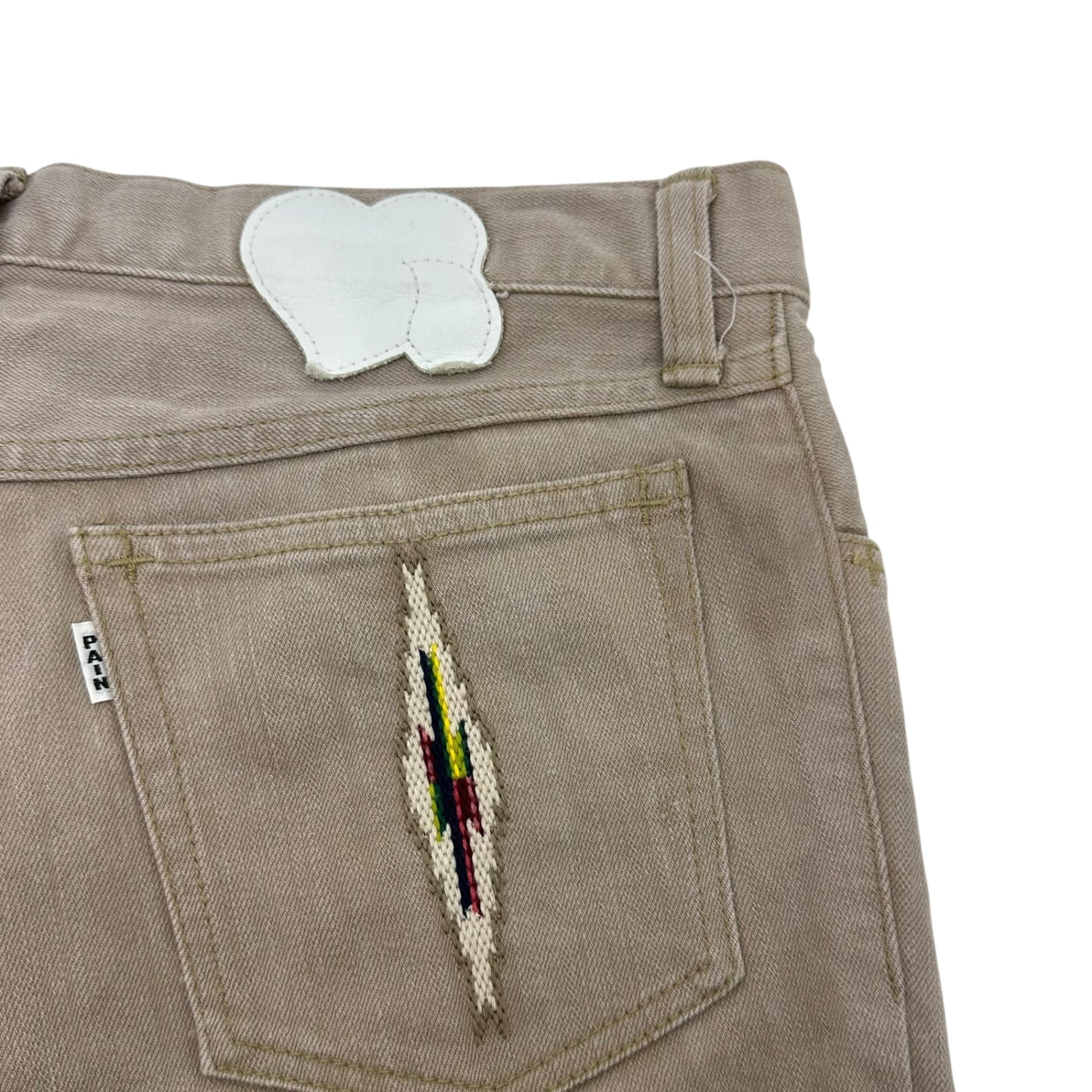 NUMBER (N)INE(ナンバーナイン) 07AW Ortega Skinny Denim Pants オルテガ スキニー デニム パンツ F07-NNP009 2 × 28(S程度) ベージュ n(n)ライン 宮下貴裕本人期