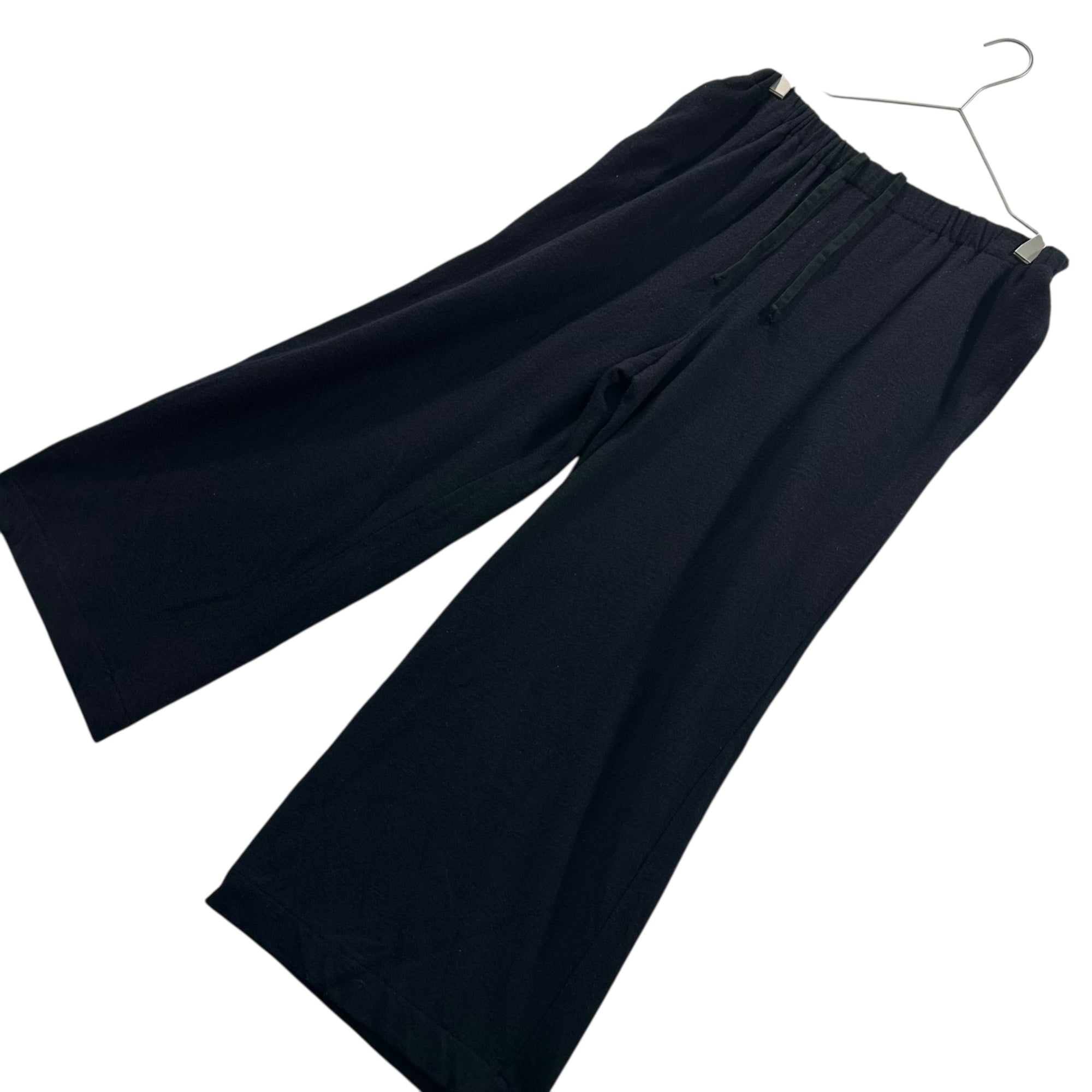 robe de chambre COMME des GARCONS(ローブドシャンブルコムデギャルソン) 02AW Wool Wide Cropped Easy Pants ウール ワイド クロップド イージー パンツ RG-P010 FREE ブラック AD2002