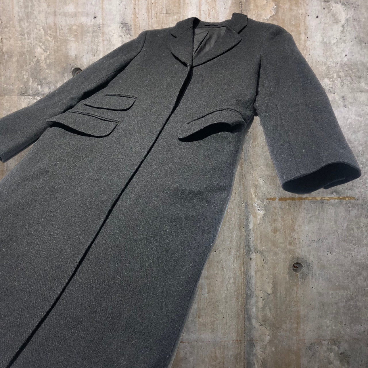 MARGARET HOWELL(マーガレットハウエル) ウールチェスターコート 578-212306 1(Sサイズ程度) ブラック