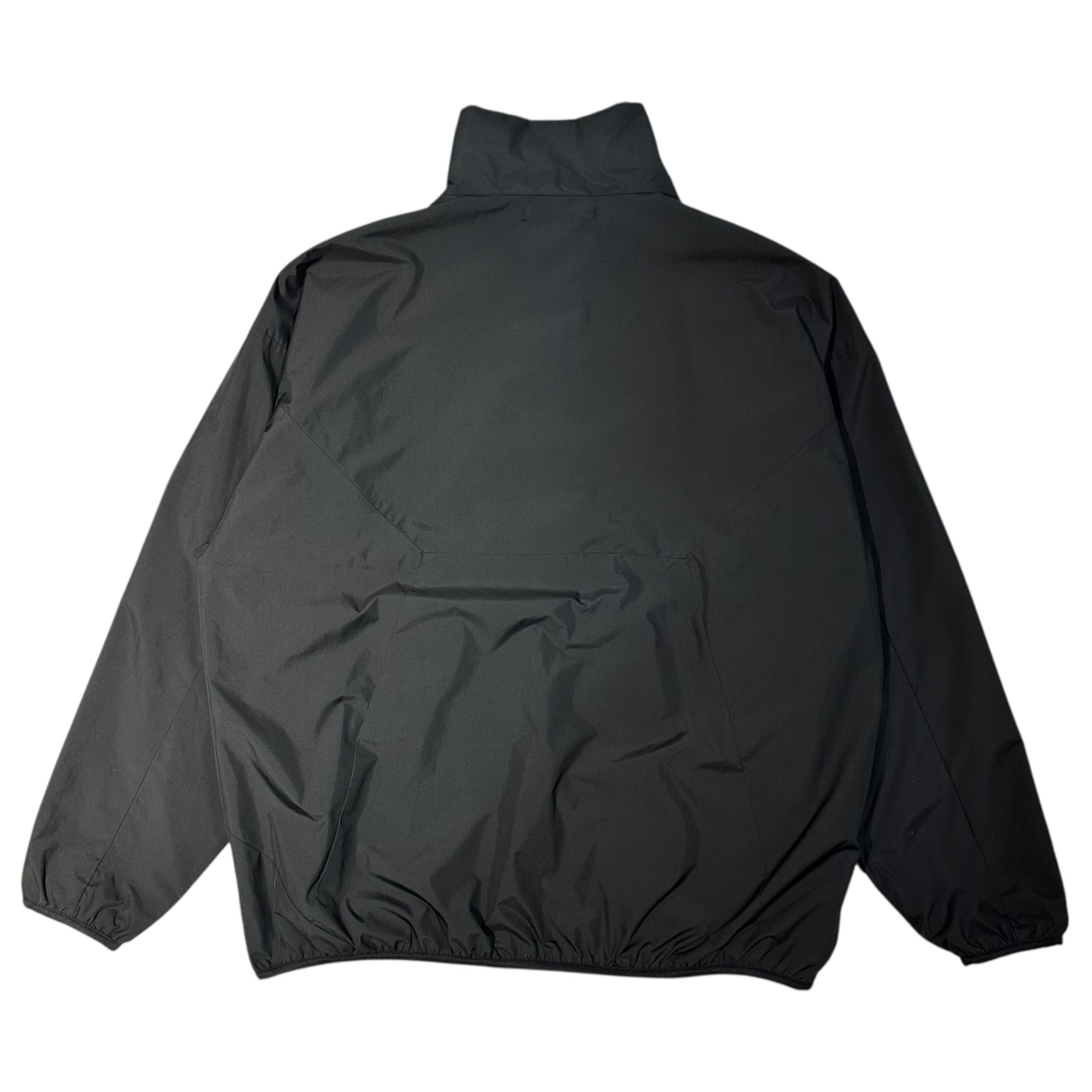 WTAPS(ダブルタップス) 21SS DUCK/JACKET/POLY.TAFFETA.LIMONTA ダック ジャケット ポリエステルタフタ リモンタ 211BRDT-JKM04 02 ブラック ハーフジップ ロゴ