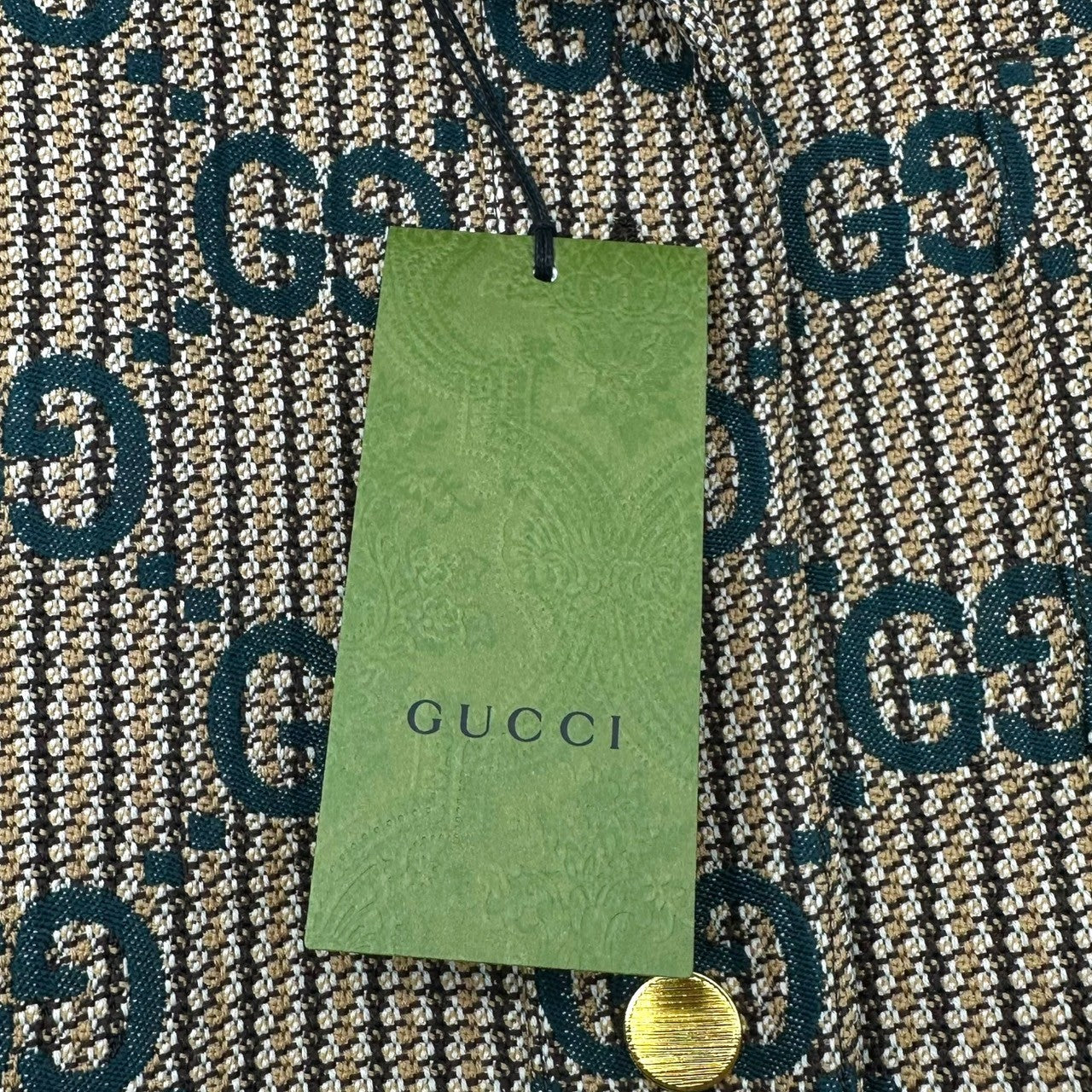 GUCCI(グッチ) Cruise 2024/25 collection GG Logo Wool Bomber Jacket GG ロゴ ウール ボンバー ジャケット 776895 36(S程度) ブラウン×グリーン ブルゾン
