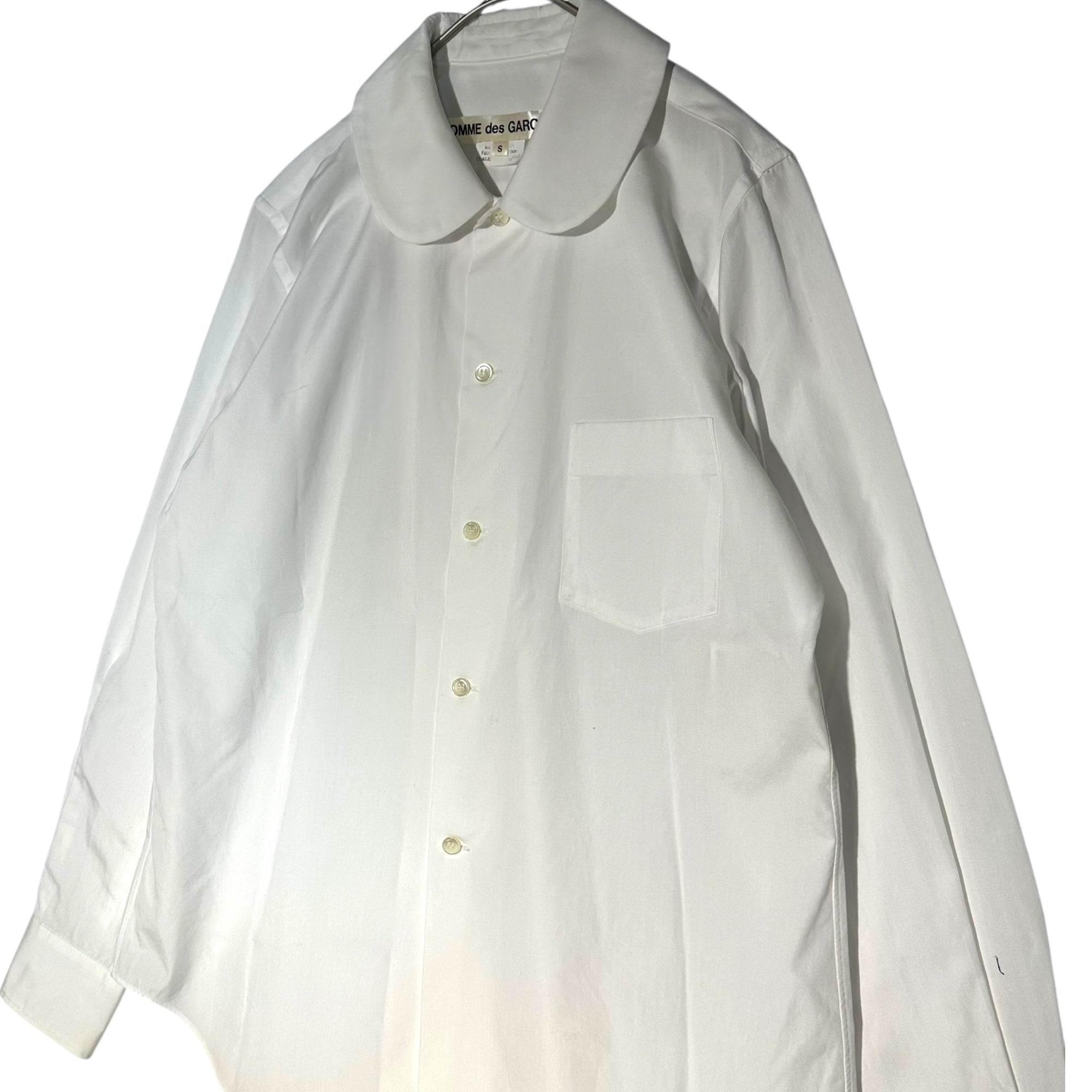 COMME des GARCONS(コムデギャルソン) Round-collar long-sleeve shirt ラウンドカラー 長袖 シャツ GZ-B006 S ホワイト AD2019 丸襟
