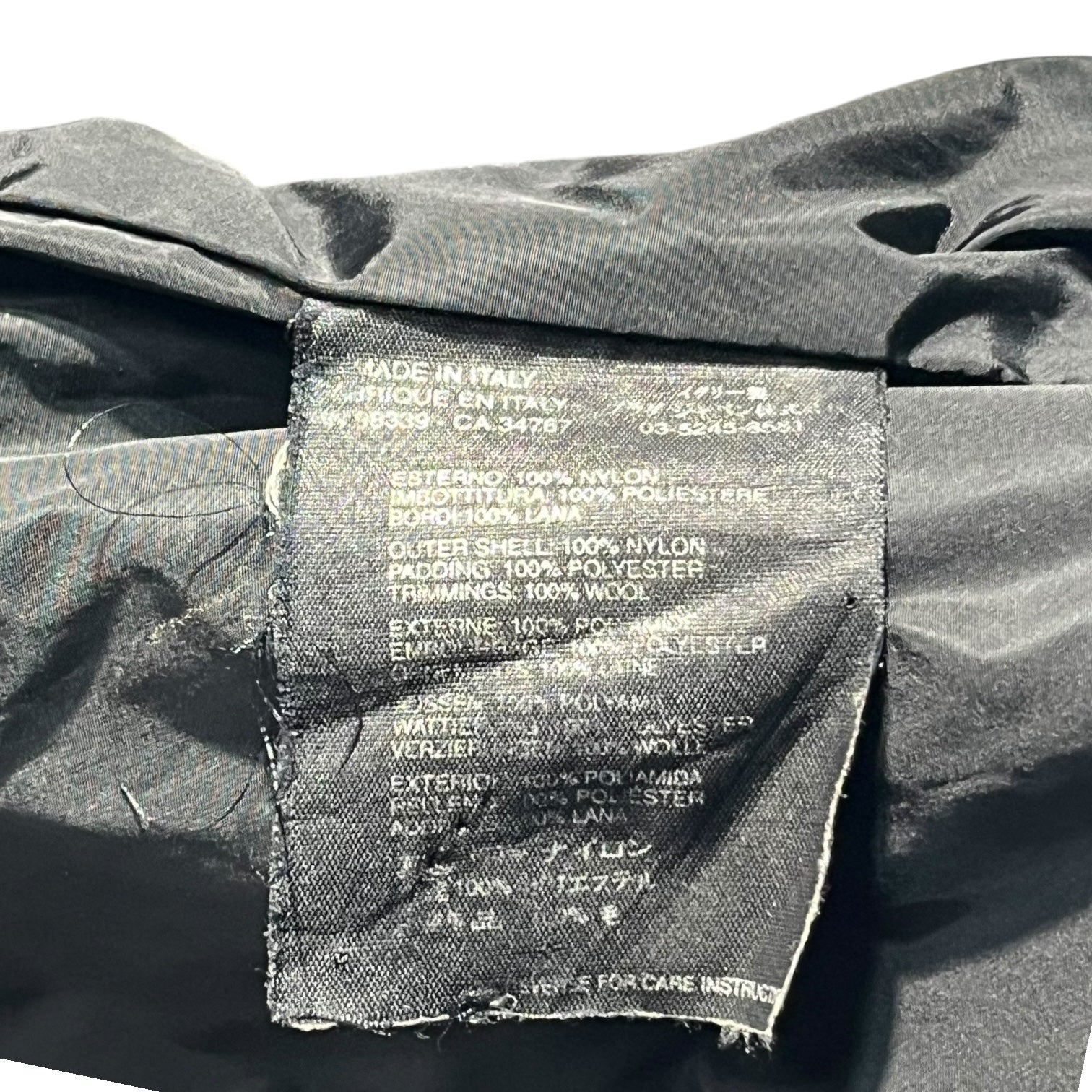 PRADA SPORT(プラダスポーツ) 00's Padded hooded nylon jacket 中綿 フーデット ナイロン ジャケット 38(M程度) ブラック Y2K テック アーカイブ